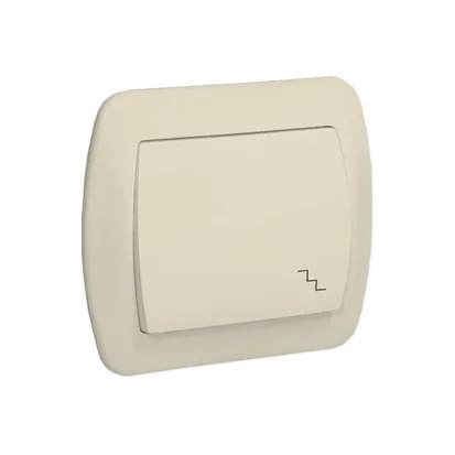 Treppentaster 1fach 10AX beige matt Kontakt Simon AW6/12