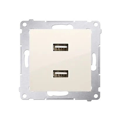 USB-Ladegerät Einsatz 2fach 2.1A 5V DC cremeweiß matt Simon 54 Premium Kontakt Simon DC2USB.01/41
