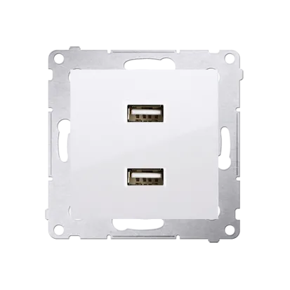 USB-Ladegerät Einsatz 2fach 2.1A 5V DC weiß Simon 54 Premium Kontakt Simon DC2USB.01/11