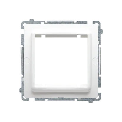 Übergangsadapter für Rahmen Standard 45x45mm weiß glänzend Kontakt Simon BMA45M/11