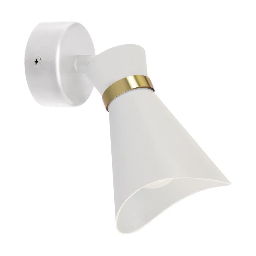 Wandleuchte LORETA SPT E14 weiß/gold 35W IP20