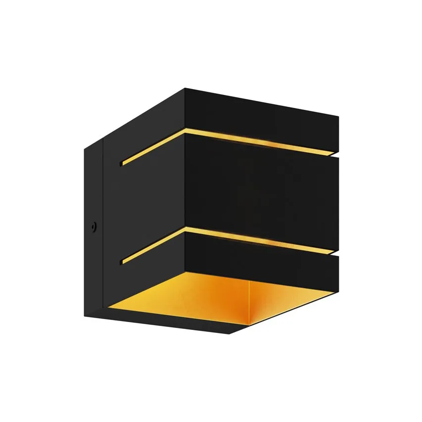 Wandleuchte TRANSFER WL 2 Schwarz/Gold G9 91067-N