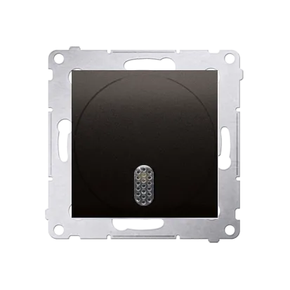 Wippe Klingel (Modul) 8–12 V~ rund braun matt Simon 54 Premium Kontakt Simon DDT1.01/46