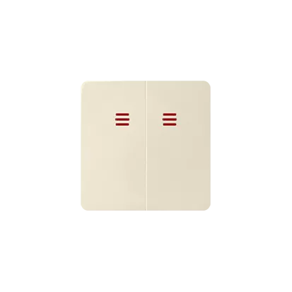 Wippen 2fach für Schalter/ Taster mit Beleuchtung beige matt Kontakt Simon 82025-31