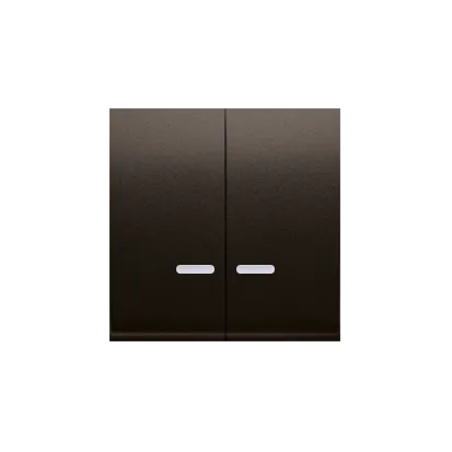 Wippen für Schalter/Taster 2fach mit roter Linse braun matt Simon 54 Premium Kontakt Simon DKW5L/46
