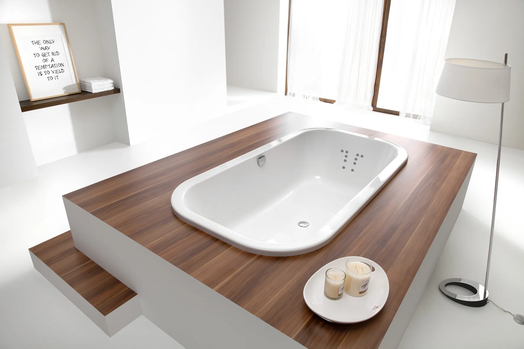 Hoesch Badewanne „Putman“ oval 190 × 100 cm in Weiß