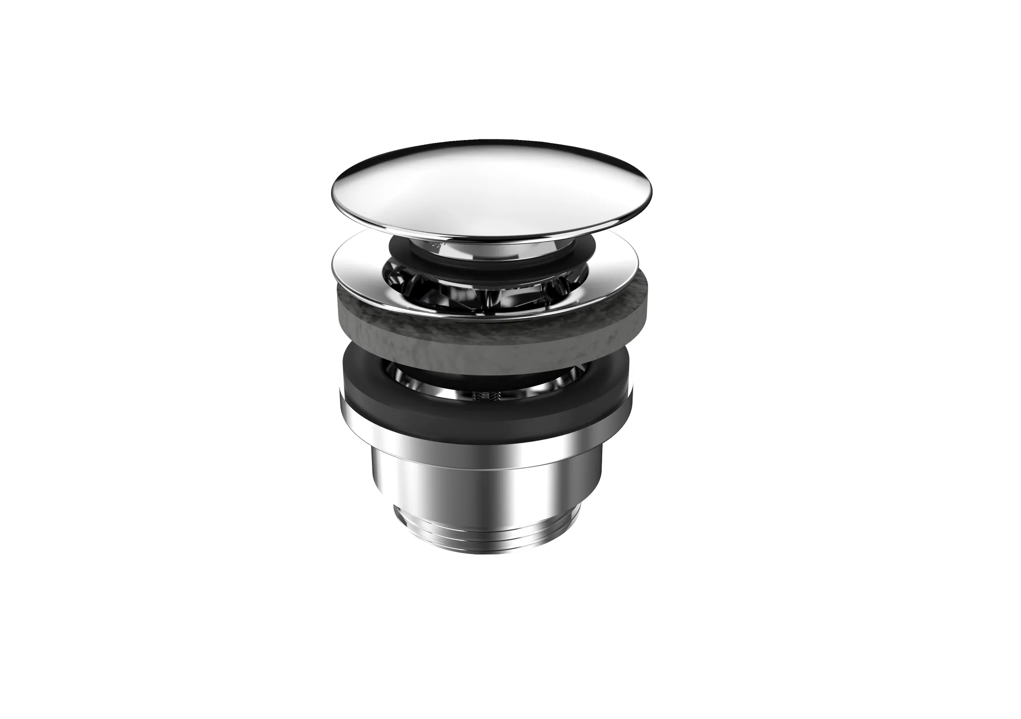 Mod. 3915Push-to-open Ventil mit verchromtem Deckel