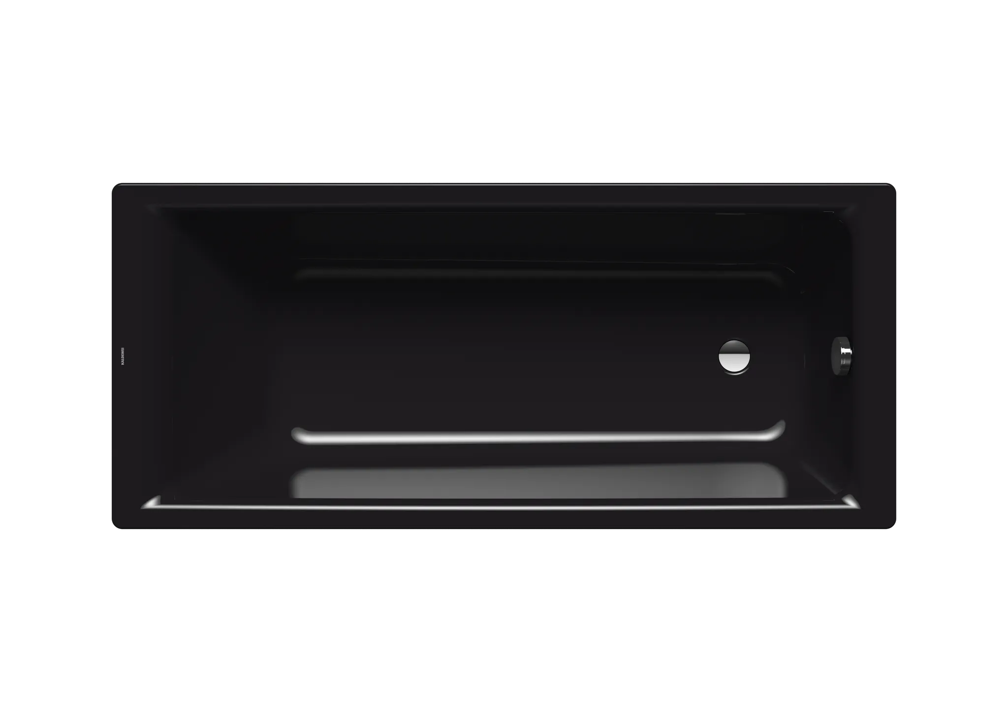 Kaldewei Badewanne „Puro“ rechteck 170 × 75 cm, ohne Grifflochbohrungen mit Überlaufbohrung, in schwarz