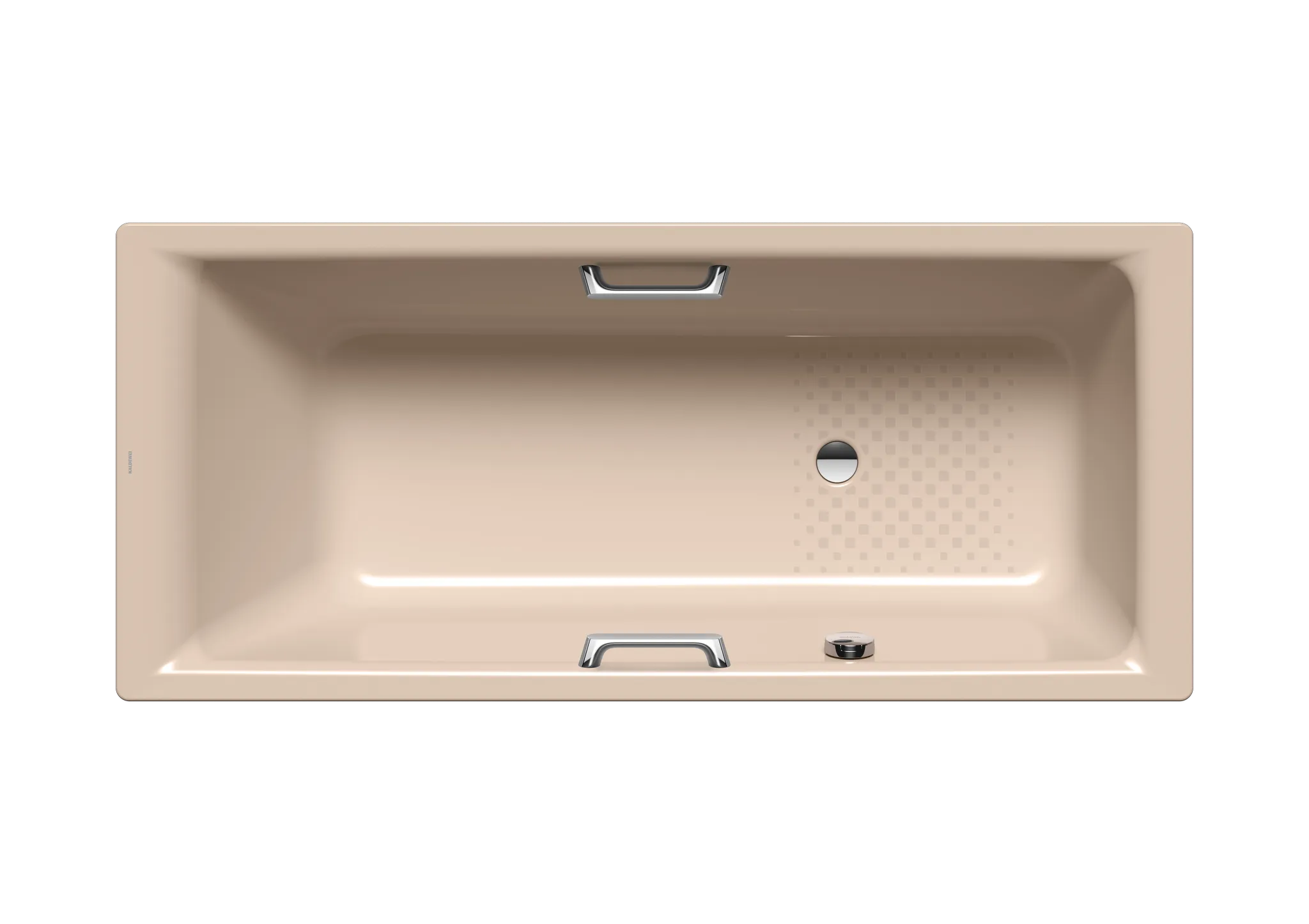 Kaldewei Badewanne „Puro“ Star rechteck 180 × 80 cm, mit Grifflochbohrungen mit seitlicher Überlaufbohrung, in bahamabeige