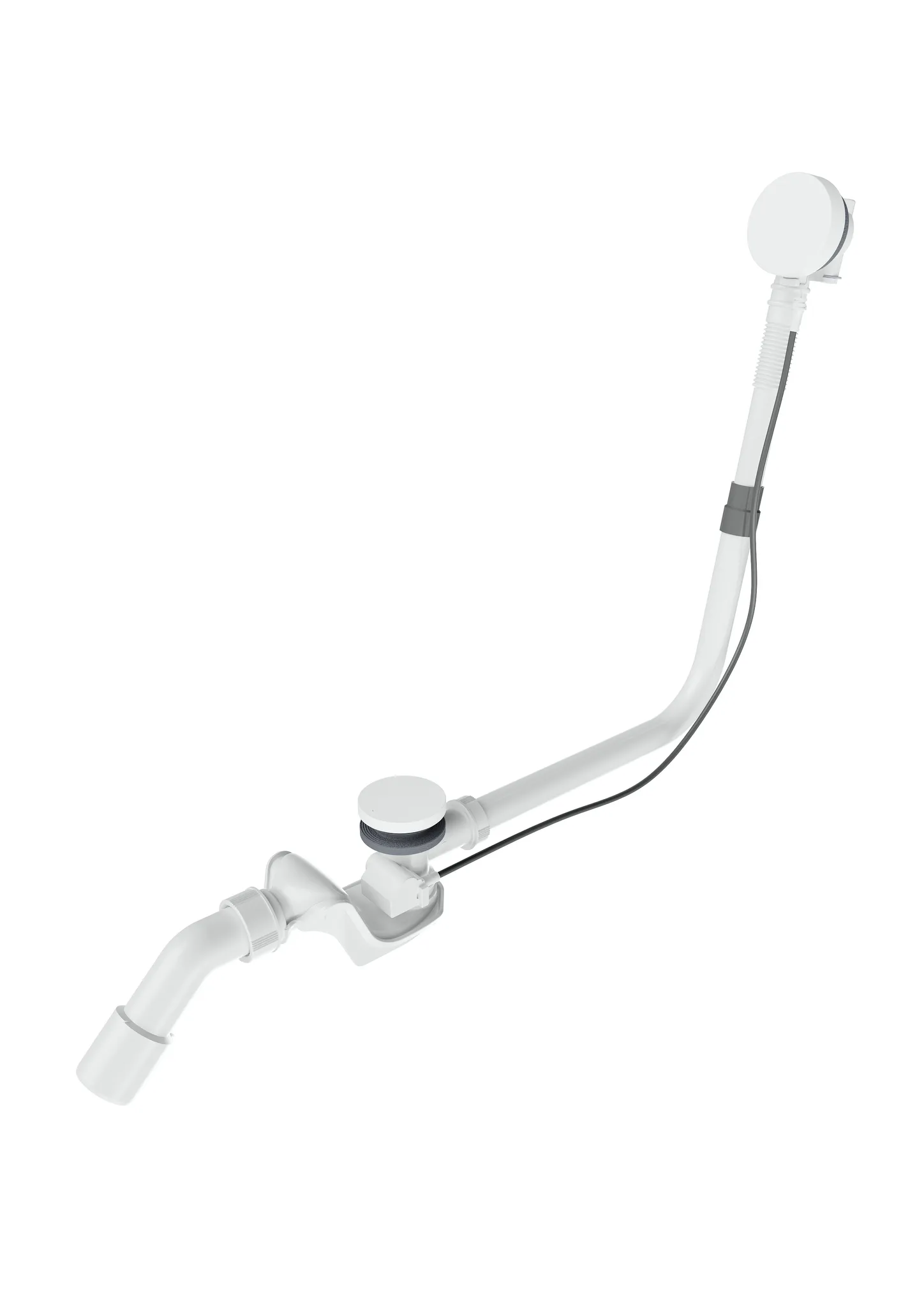 Kaldewei Ablaufgarnitur mit emaillierter Ablaufabdeckung Modell 4002 „Comfort Level“ verlängert 12 cm in alpinweiß