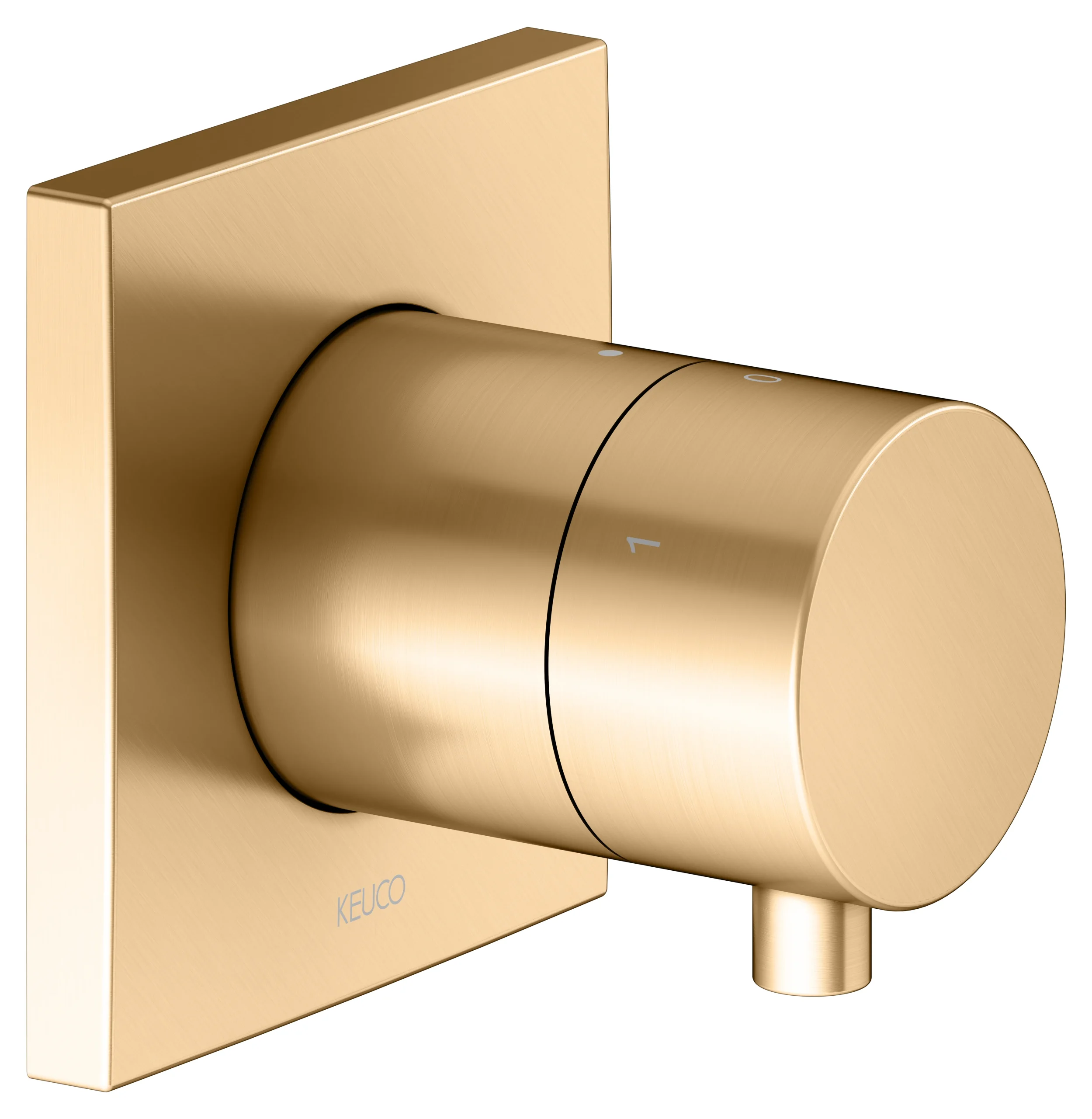 IXMO 3-Wege Ab- u. Umstellventil UP Messing gebürstet