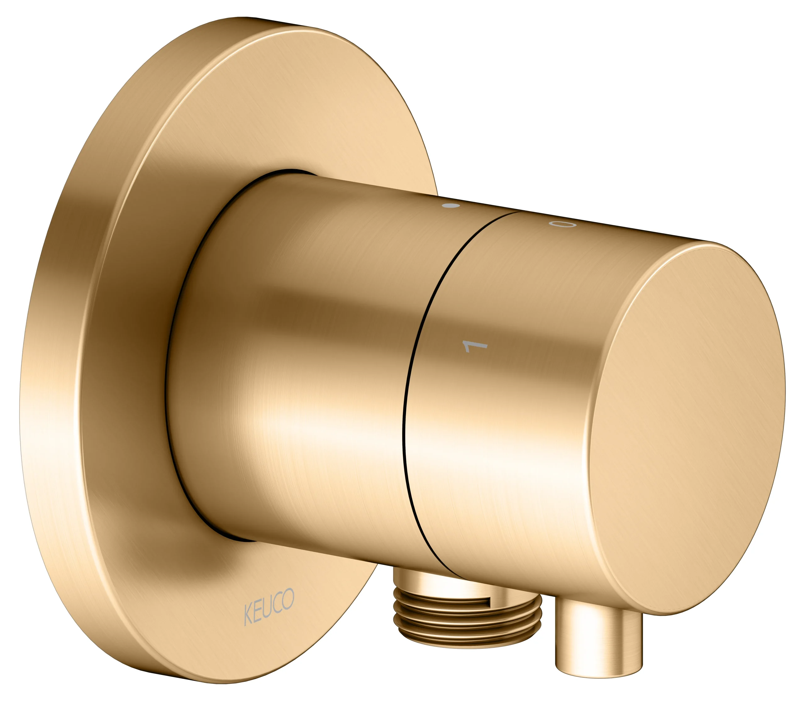 IXMO 3-Wege Ab- u. Umstellventil UP IXMO Comfort, rund Messing gebürstet