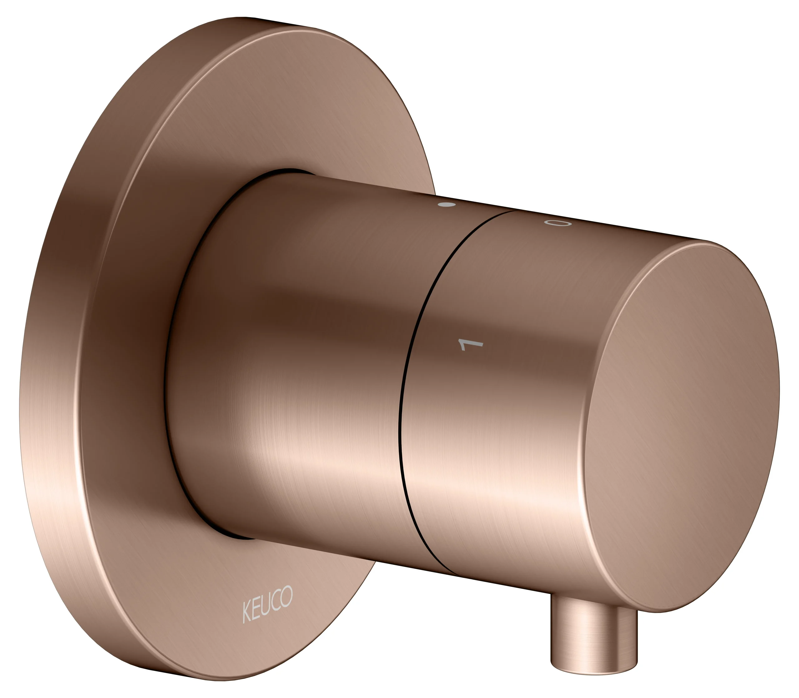 IXMO 3-Wege Ab- u. Umstellventil UP Rotgold geb.