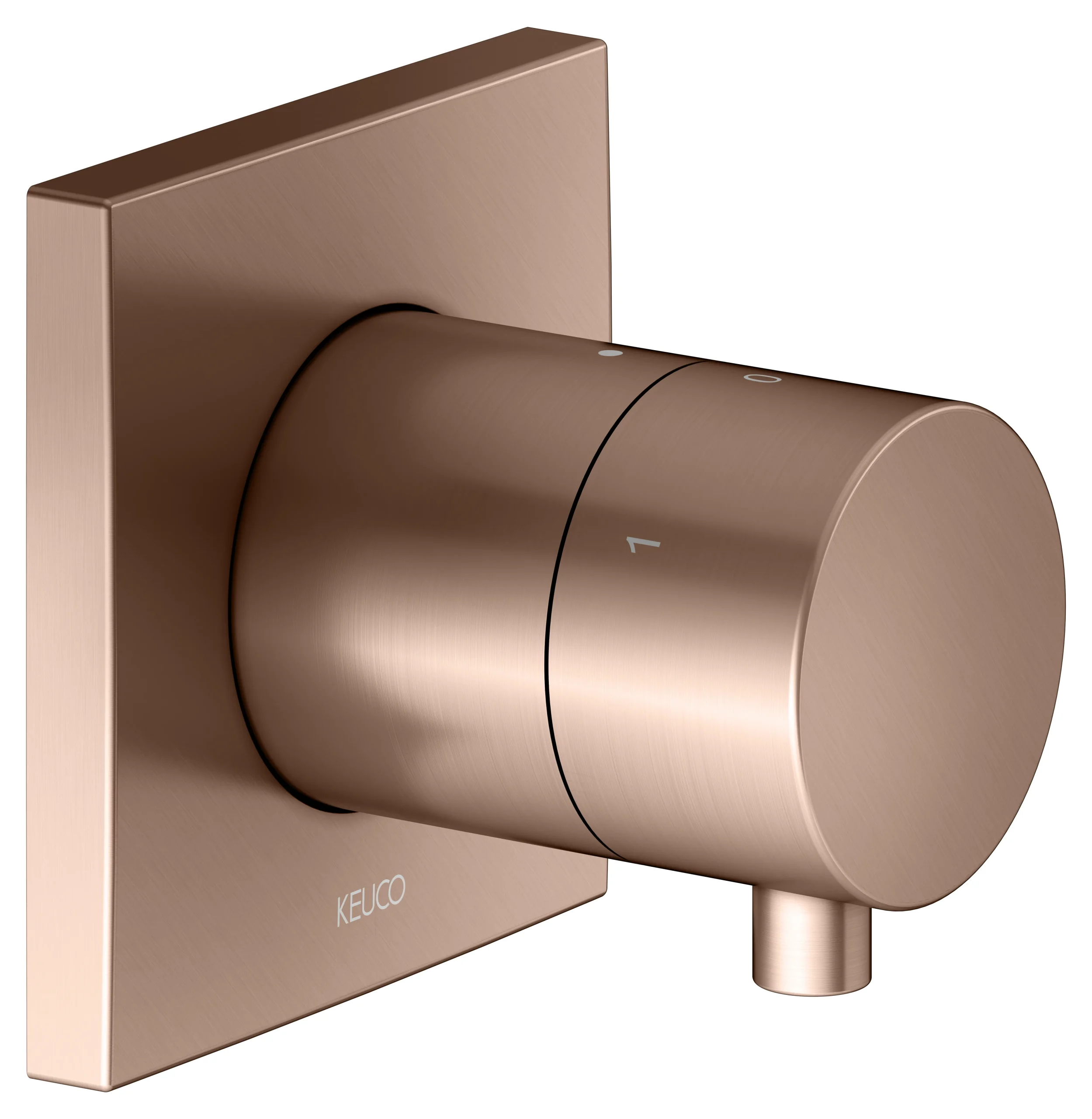 IXMO 3-Wege Ab- u. Umstellventil UP Rotgold gebürstet