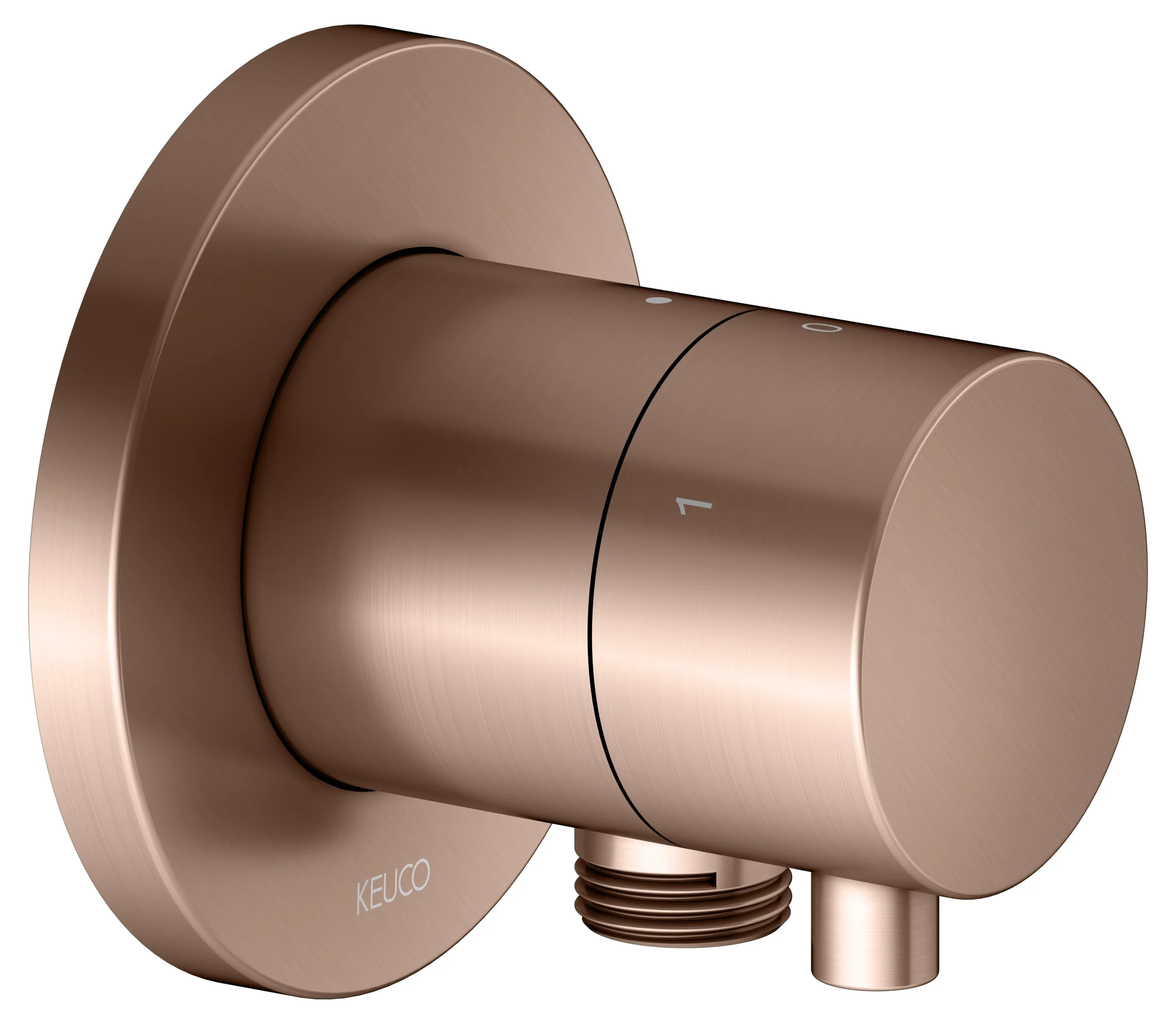 IXMO 3-Wege Ab- u. Umstellventil UP IXMO Comfort, rund Rotgold gebürstet