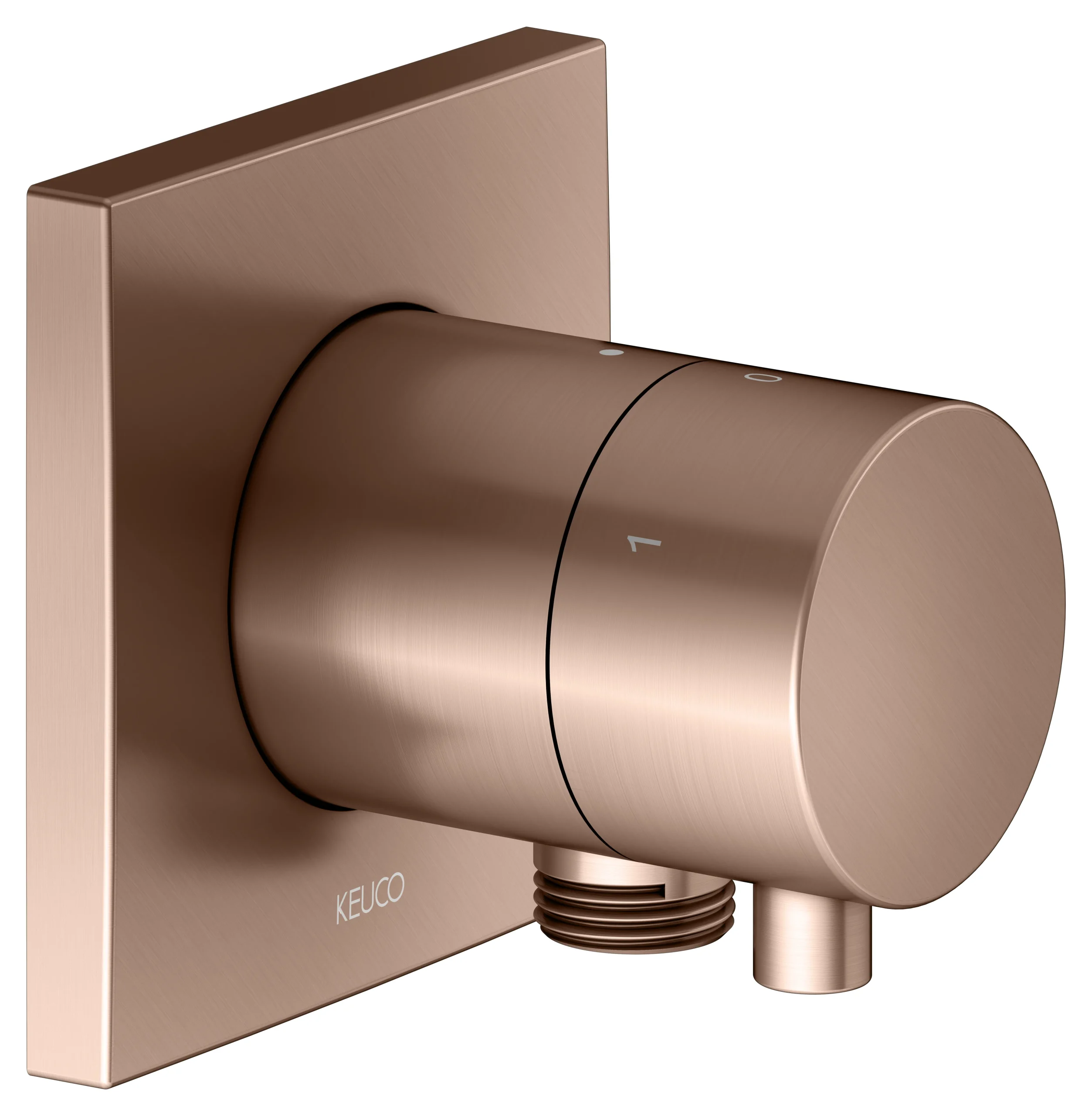 IXMO 3-Wege Ab- u. Umstellventil UP IXMO Comfort, eckig Rotgold geb.