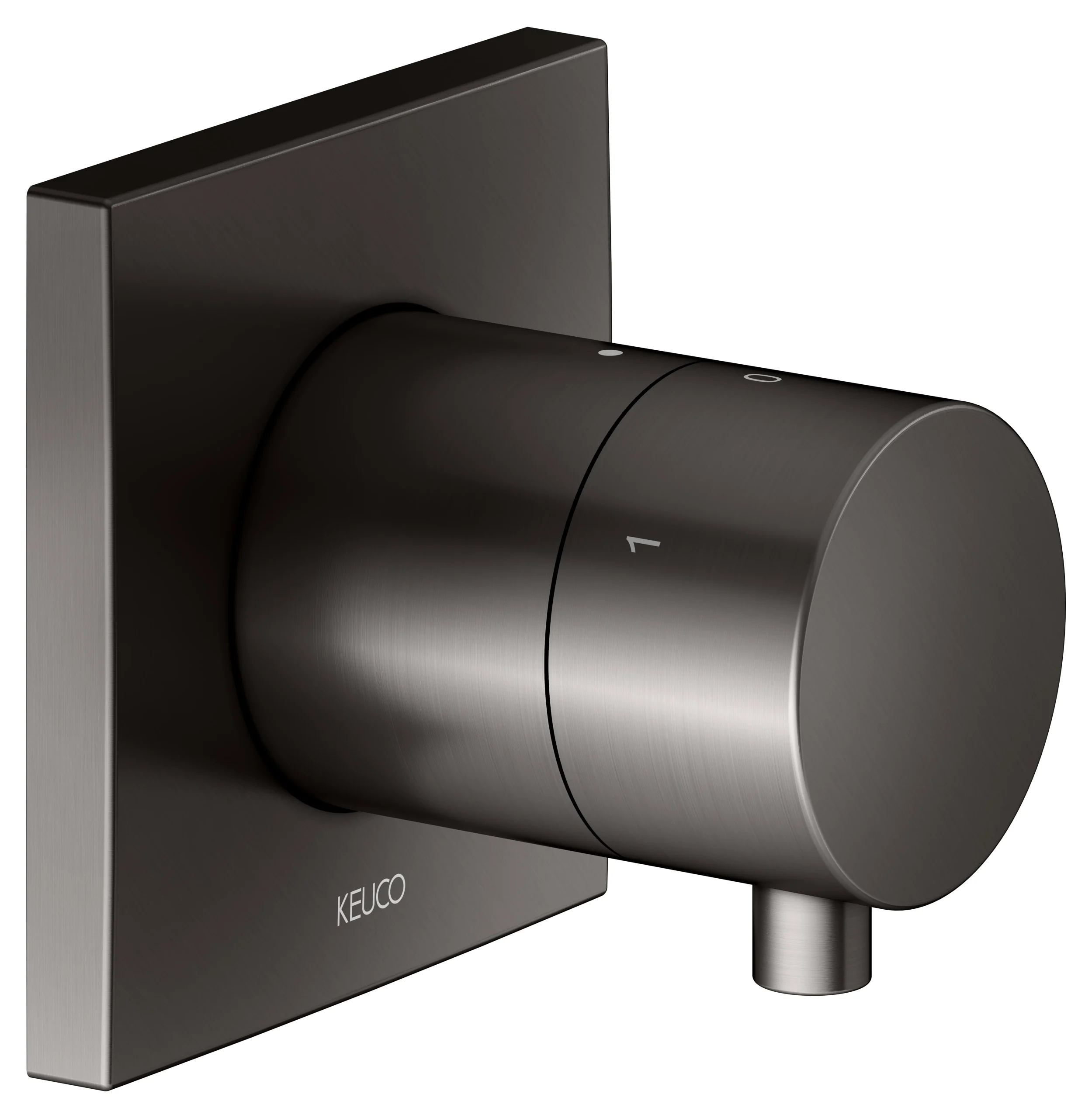 IXMO 3-Wege Ab- u. Umstellventil UP Titanschwarz gebürstet