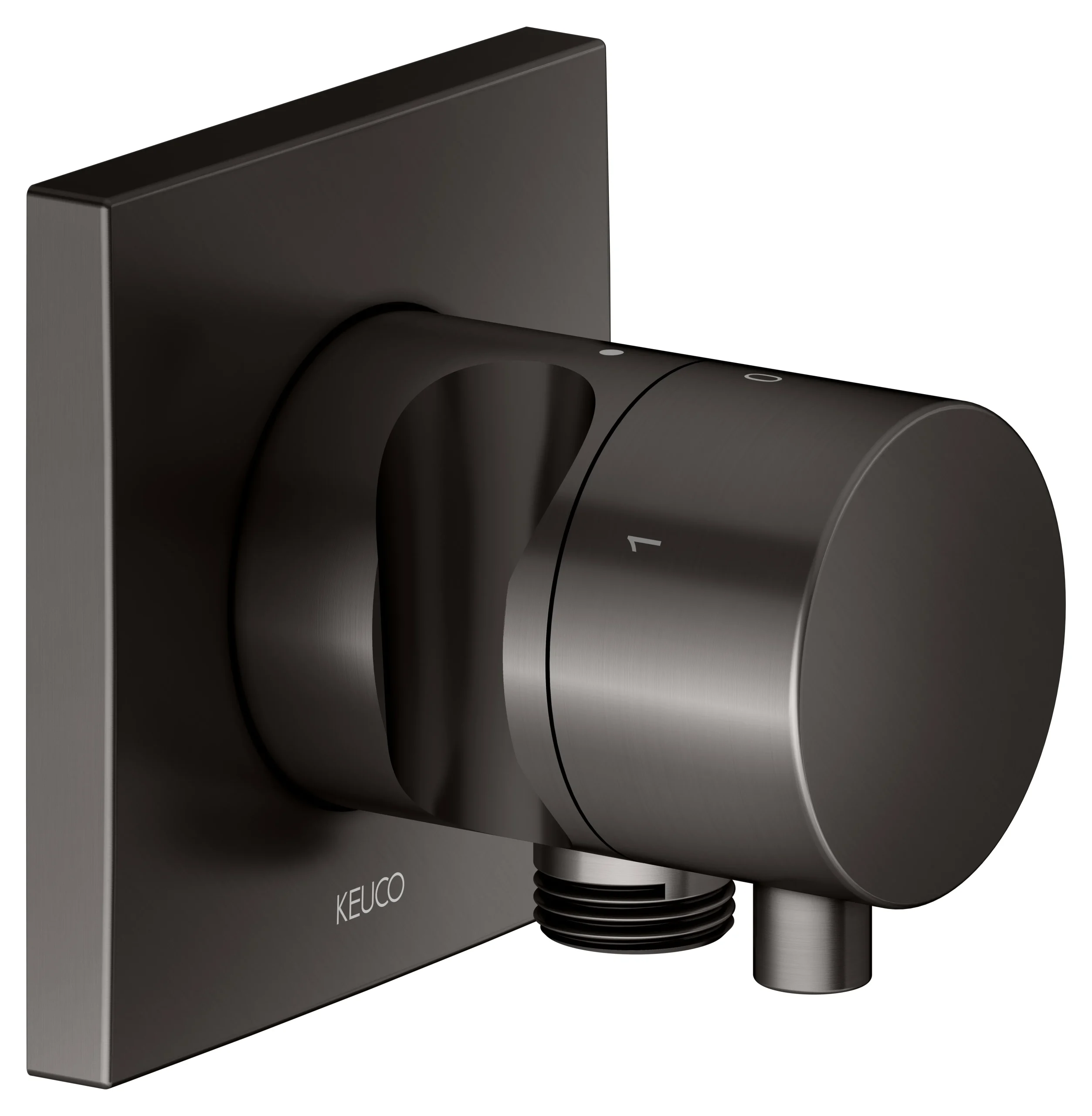 IXMO 3-Wege Ab- u. Umstellventil UP IXMO Comfort, eckig Titanschwarz geb.