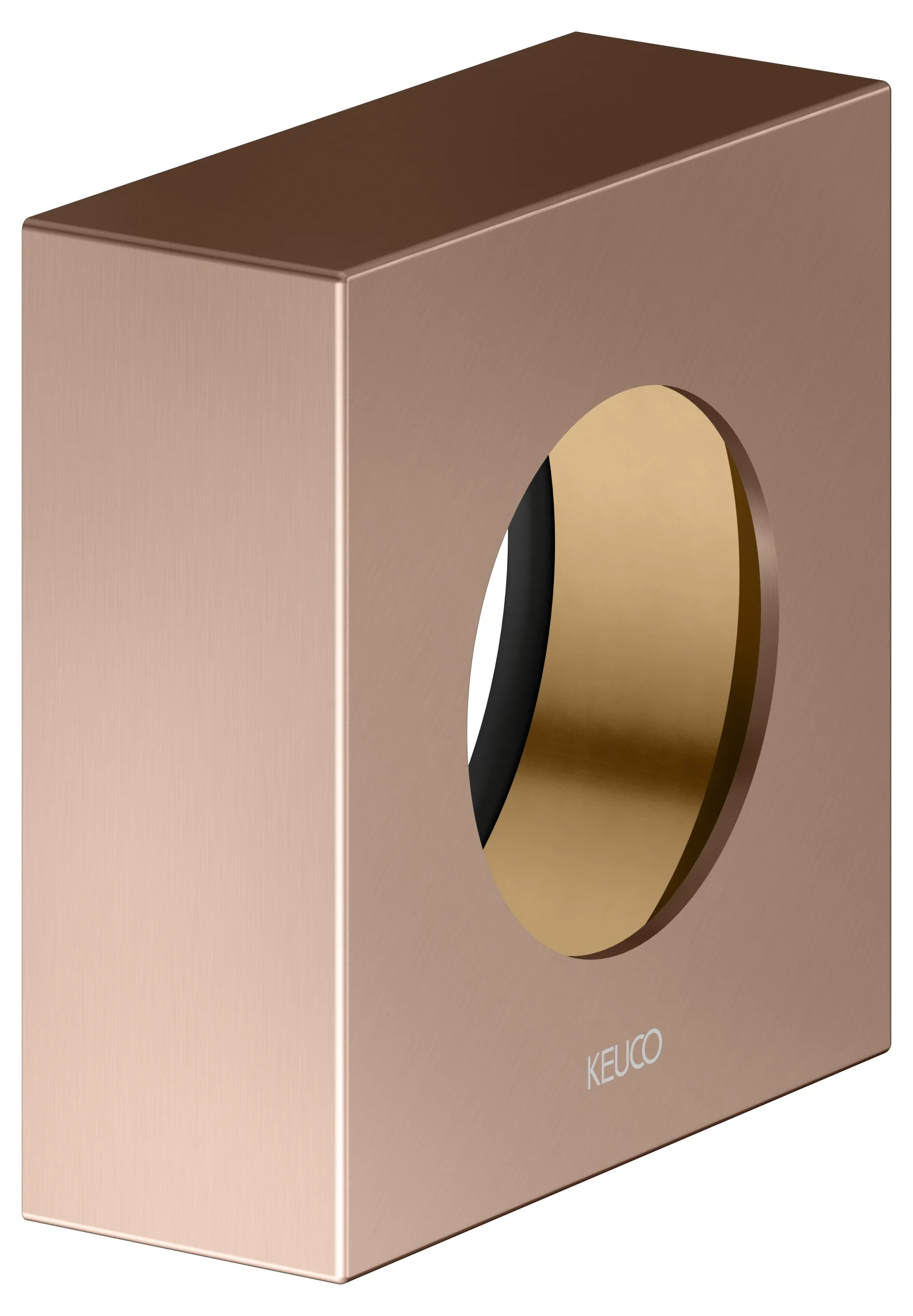 IXMO Verlängerungs-Rosette Höhe 25 mm Rotgold gebürstet eck.