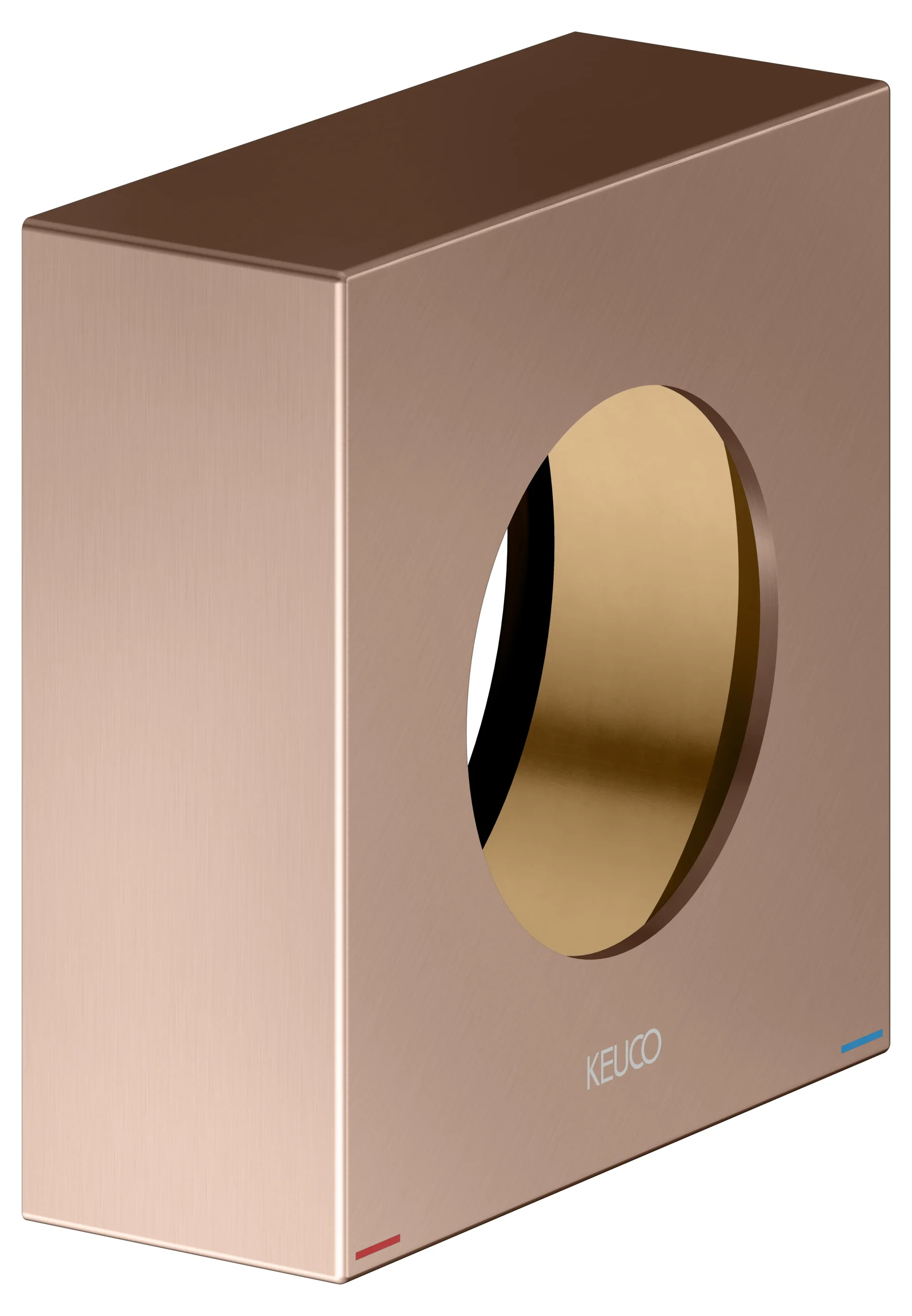 IXMO Verlängerungs-Rosette Höhe 25 mm Rotgold geb eckig