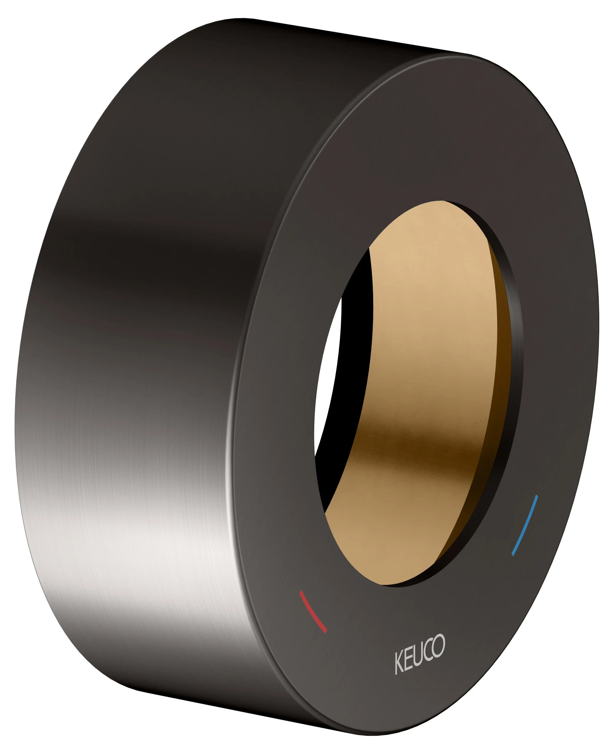 IXMO Verlängerungs-Rosette Höhe 25 mm Titanschwarz gebürstet rund