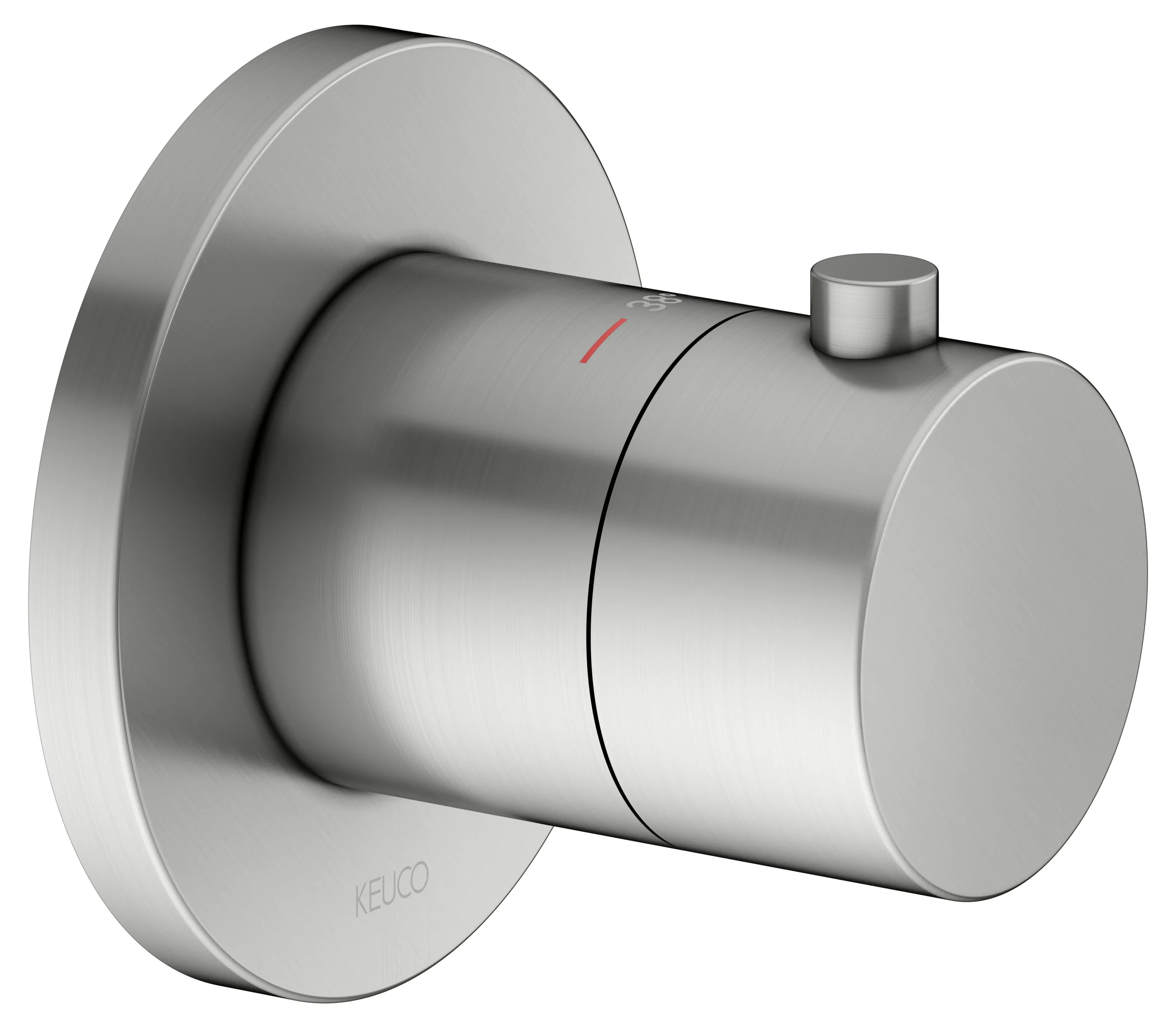 IXMO Thermostatarmatur UP DN15 Edelstahl-finish rund