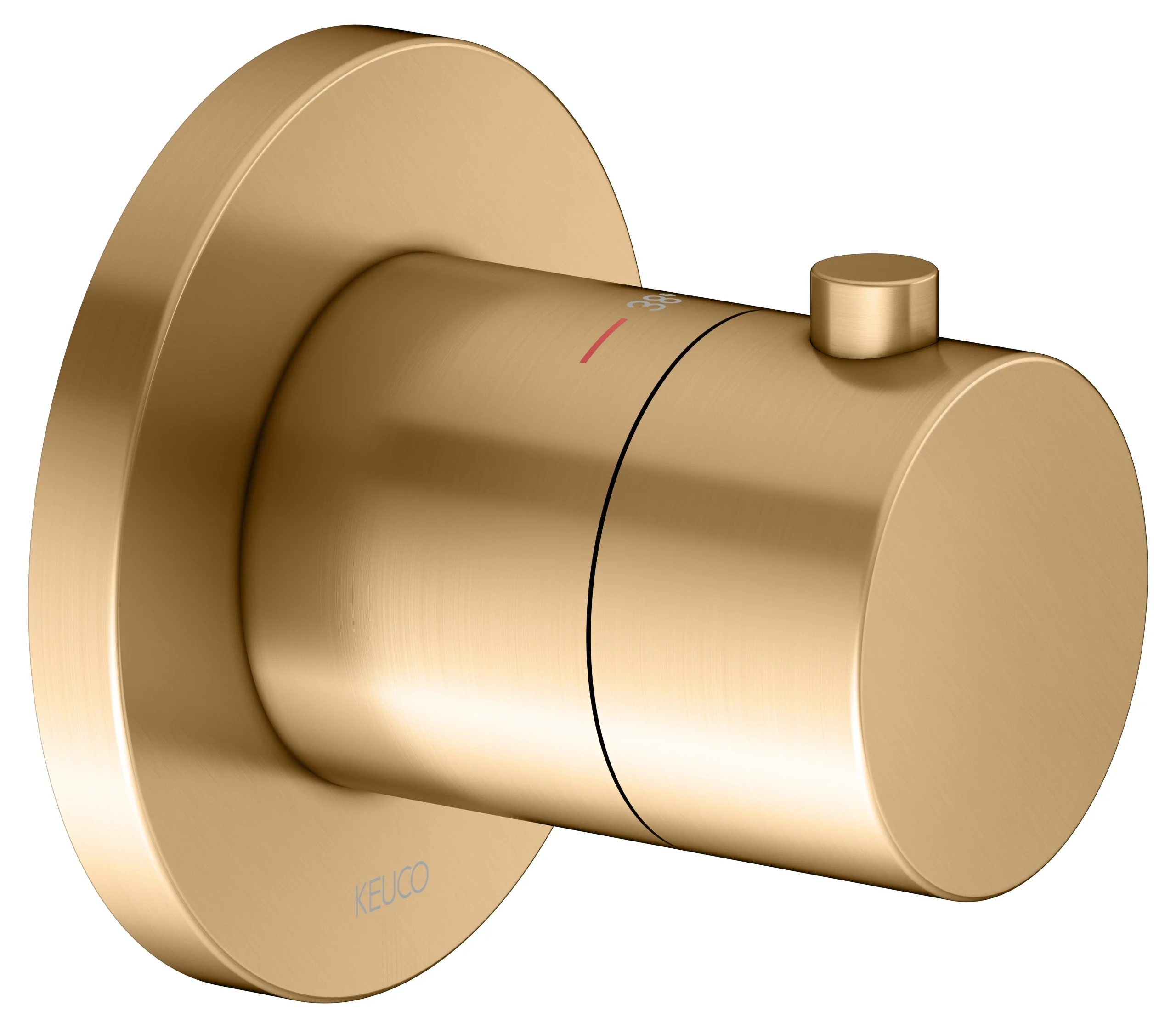 IXMO Thermostatarmatur UP DN15 Messing gebürstett rund