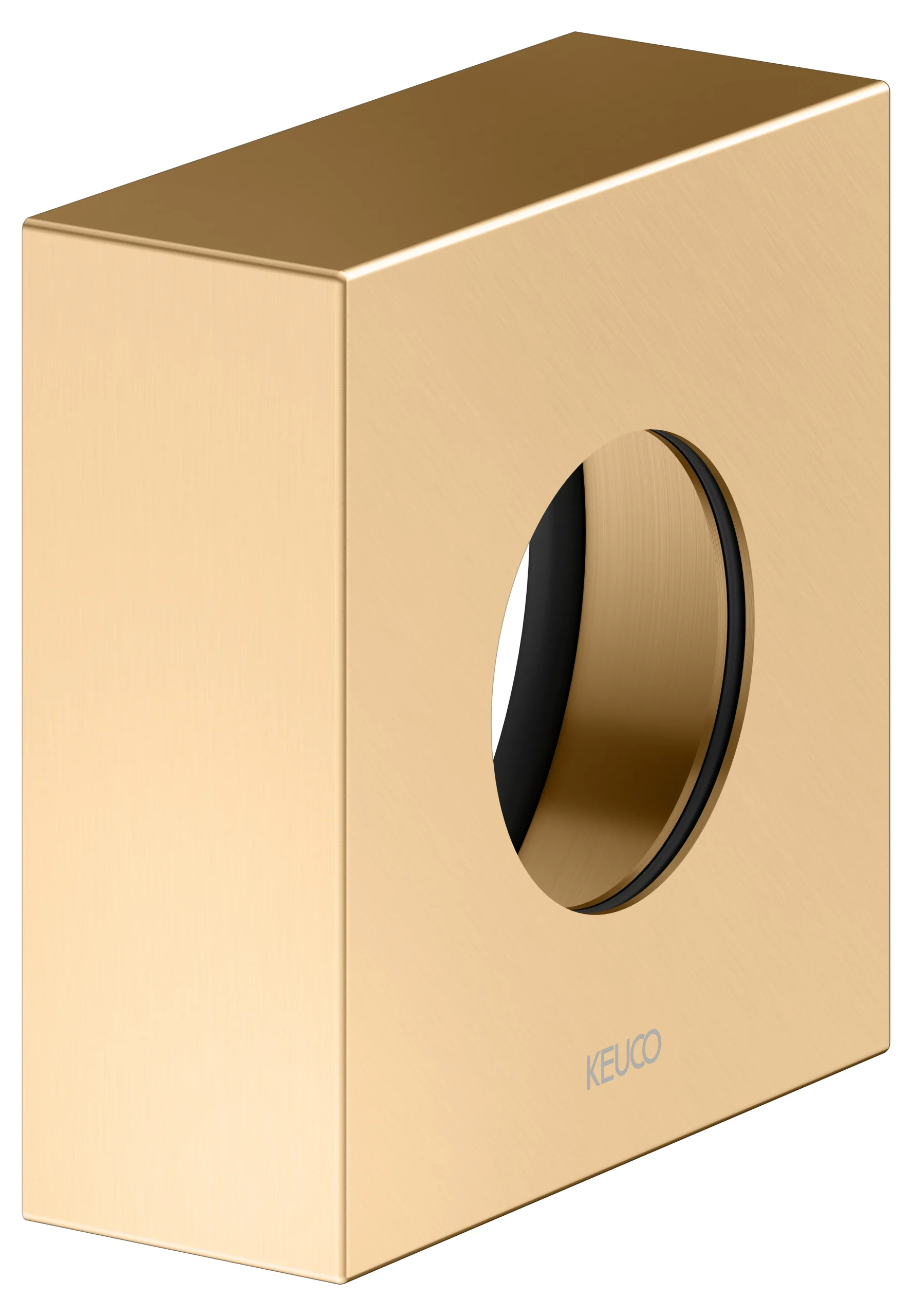 IXMO Verlängerungs-Rosette Höhe 25 mm Messing gebürstet eckig