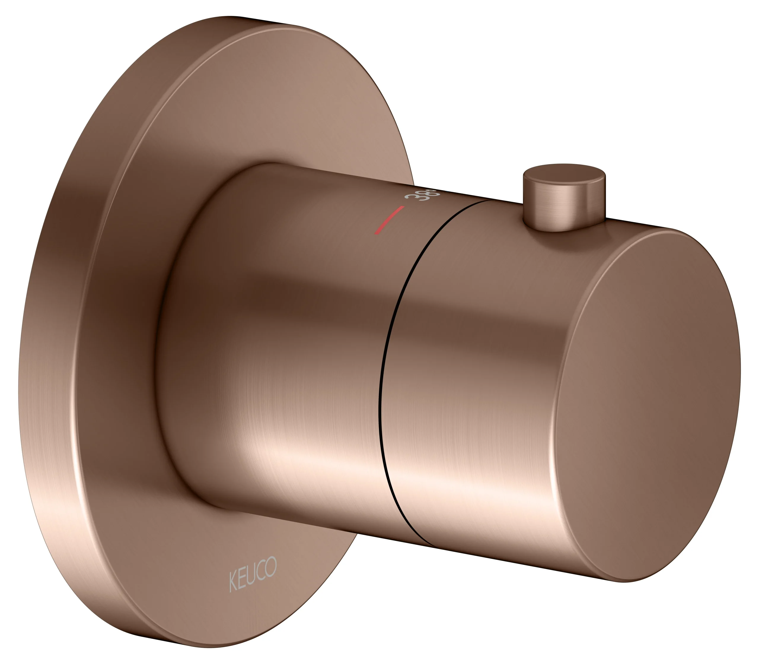 IXMO Thermostatarmatur UP DN15 Rotgold gebürstett rund