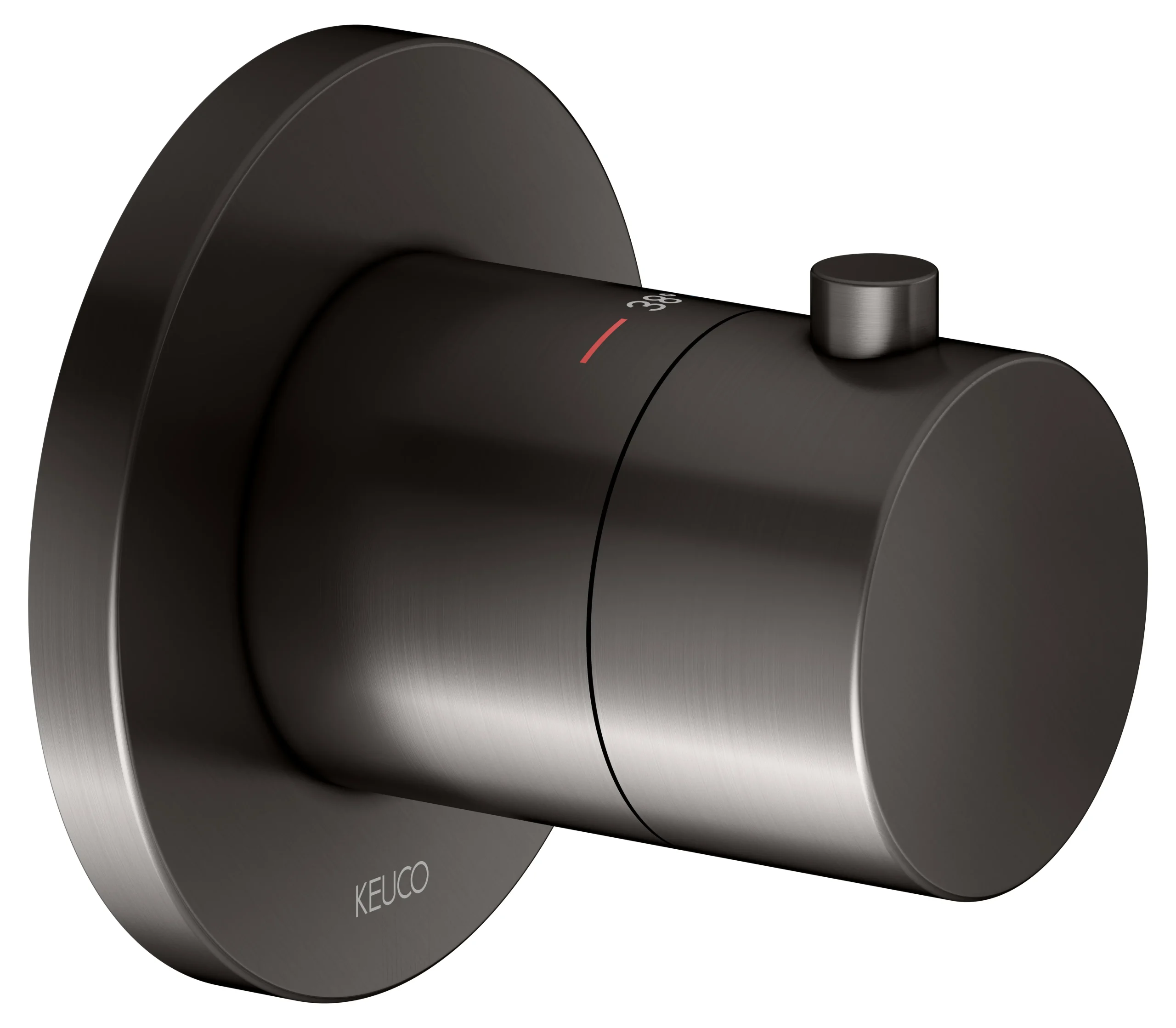 IXMO Thermostatarmatur UP DN15 Titanschwarz gebürstet rund