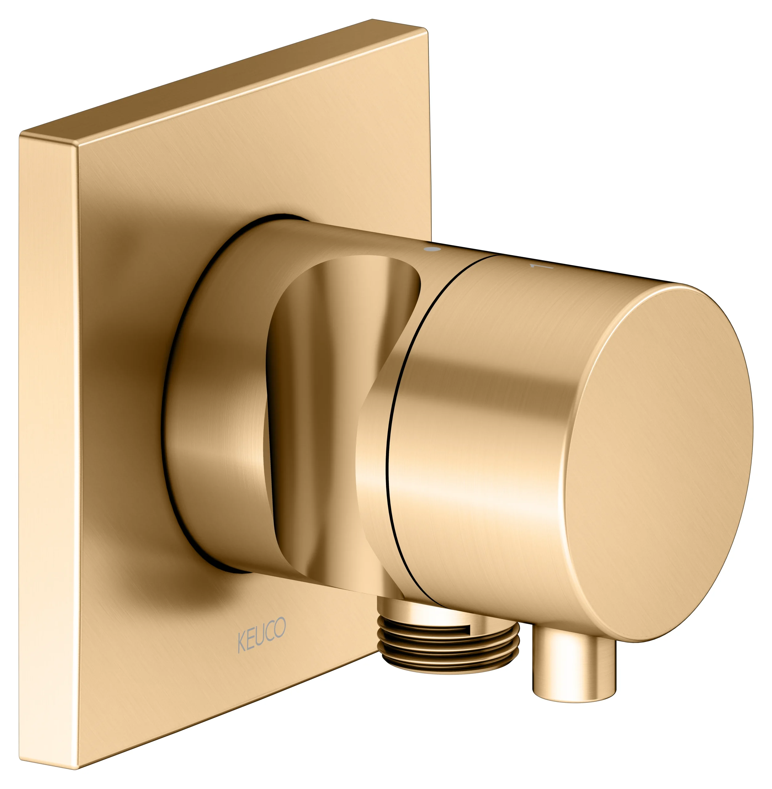 IXMO 2-Wege Umstellventil UP DN15 IXMO Comfort, eckig Messing gebürstet