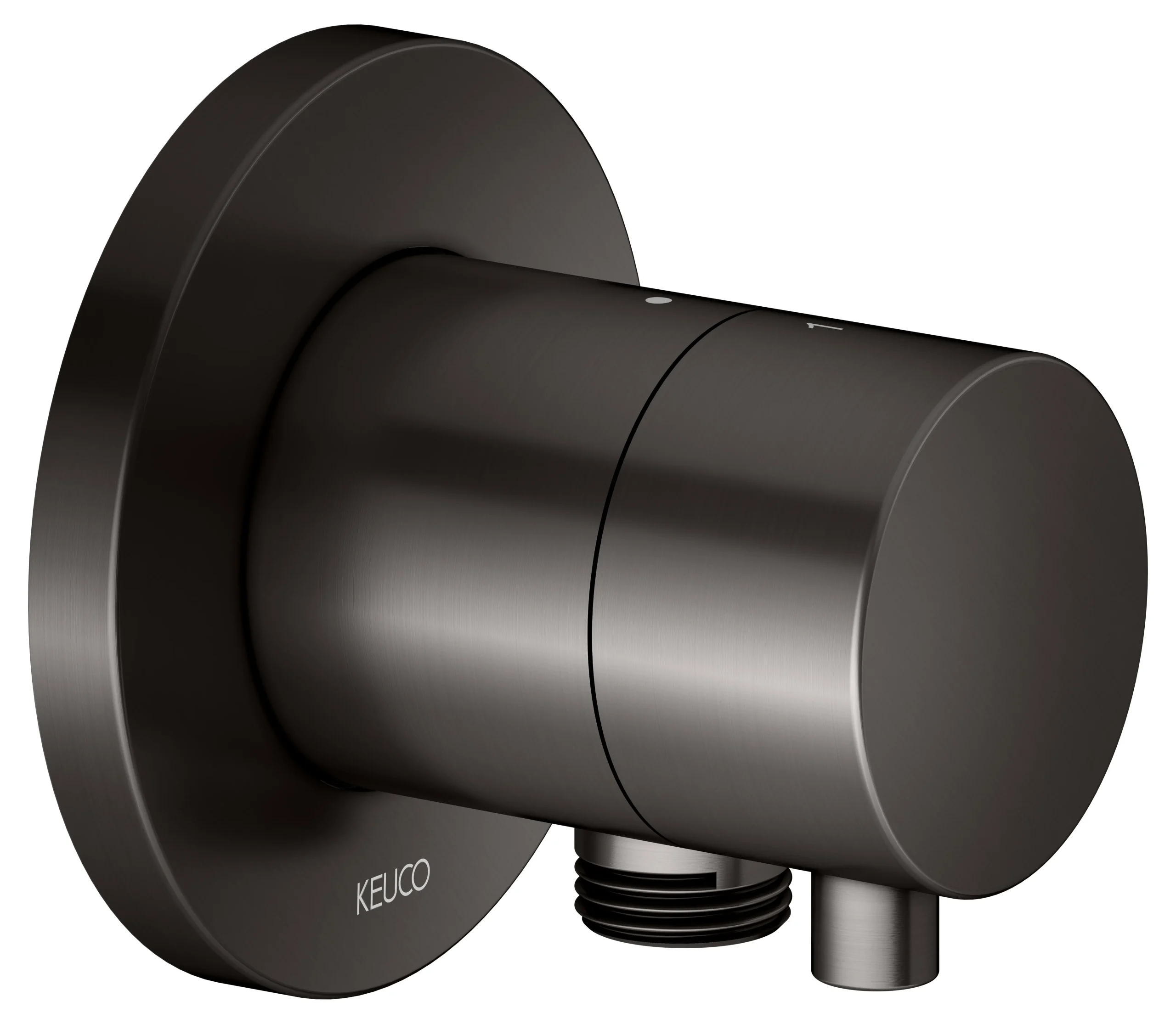 IXMO 2-Wege Umstellventil UP DN15 IXMO Comfort, rund Titanschwarz geb.