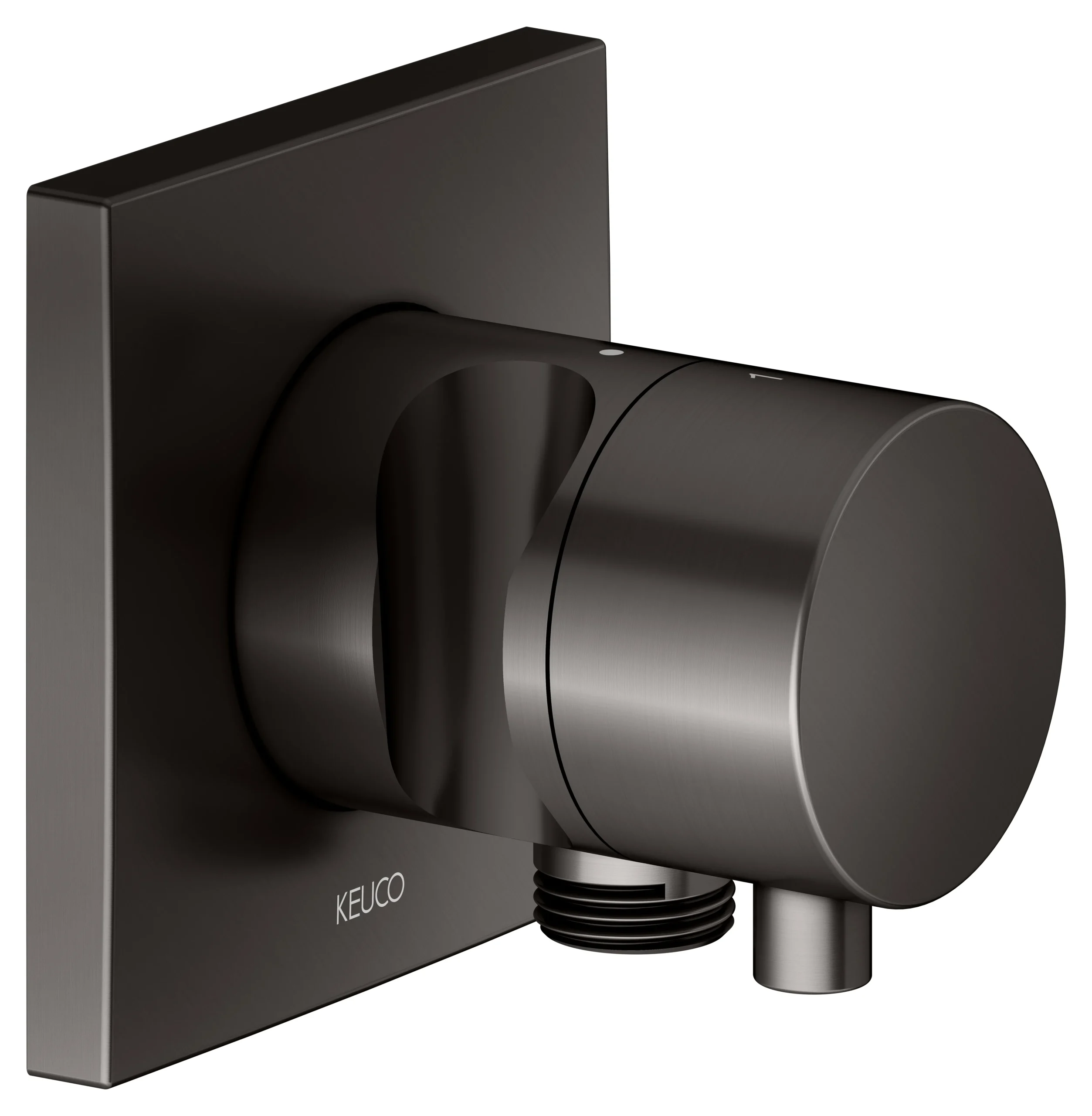 IXMO 2-Wege Umstellventil UP DN15 IXMO Comfort, eckig Titanschwarz gebürstet