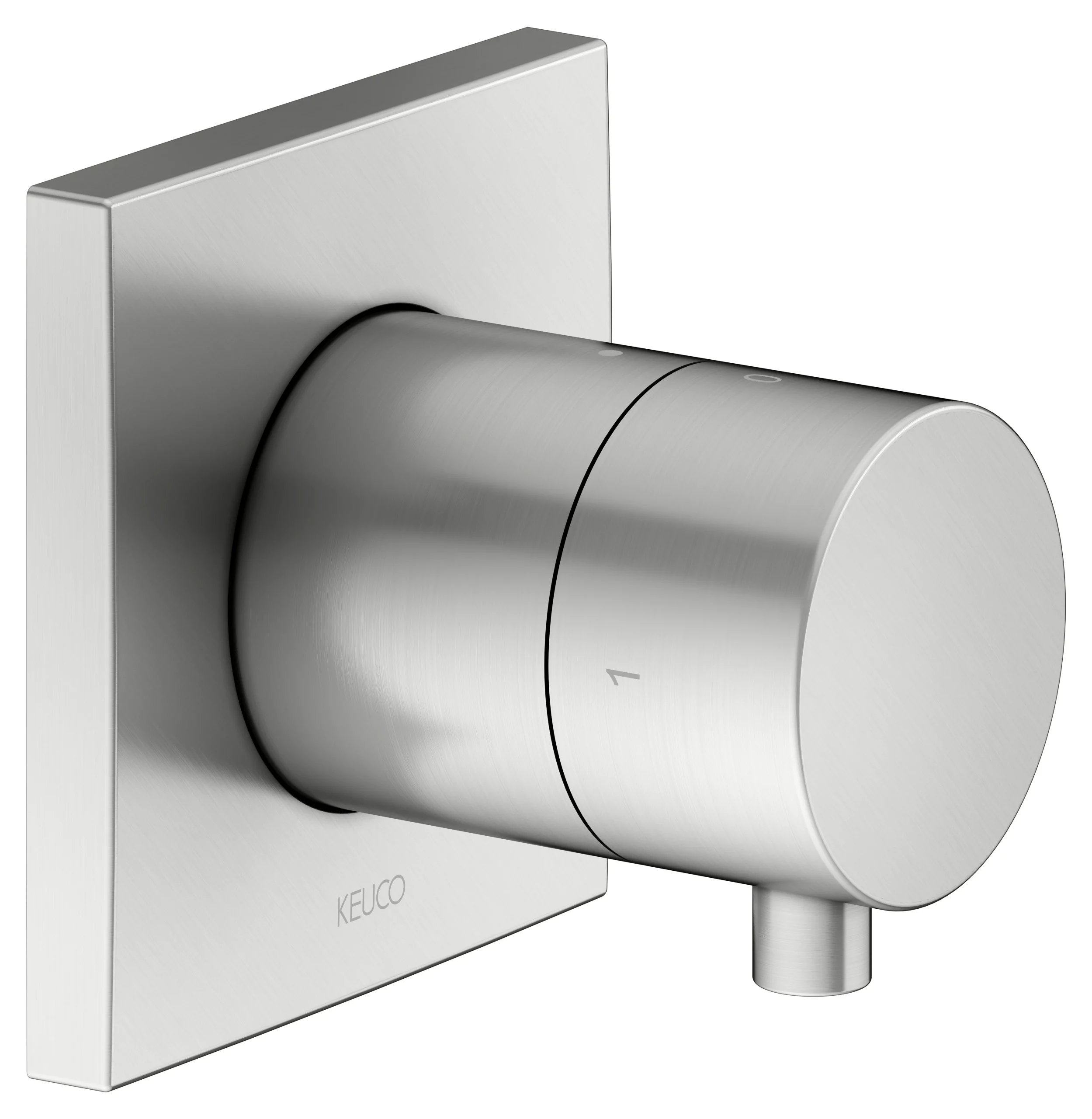 IXMO 2-Wege Ab- u. Umstellventil UP Edelstahl-finish