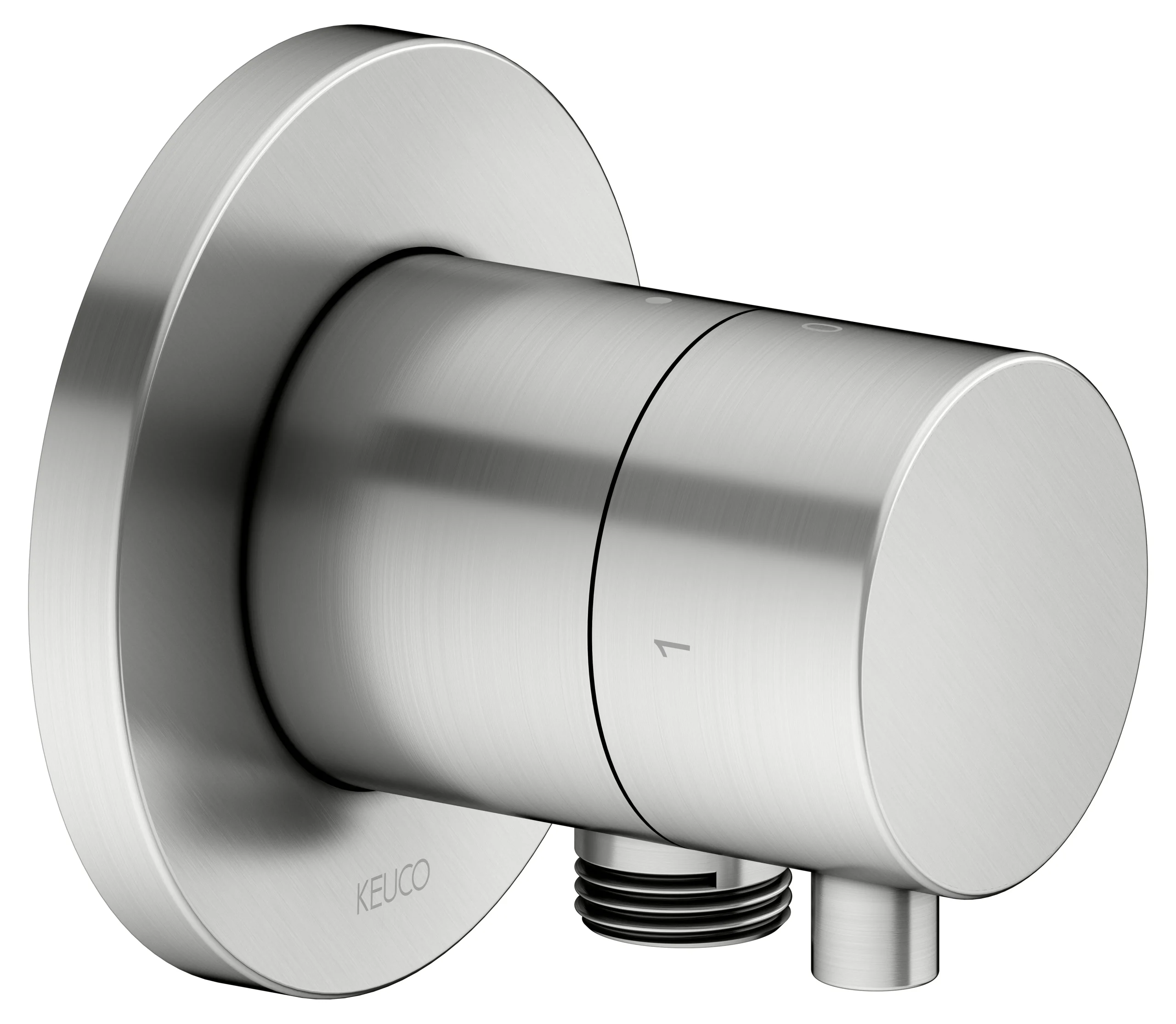 IXMO 2-Wege Ab- u. Umstellventil UP IXMO Comfort, rund Edelstahl-fin.