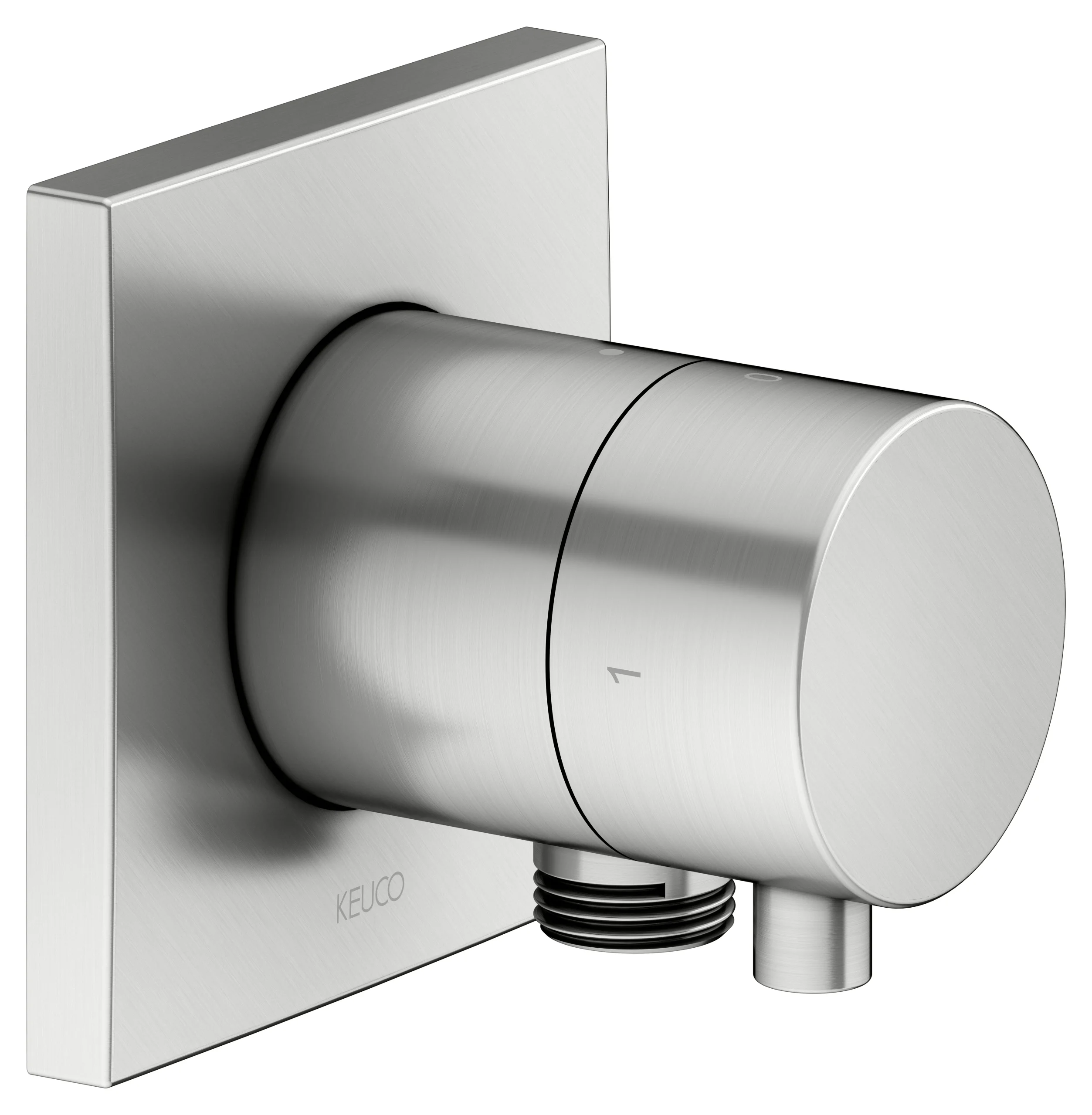 IXMO 2-Wege Ab- u. Umstellventil UP IXMO Comfort, eckig Edelstahl-finish