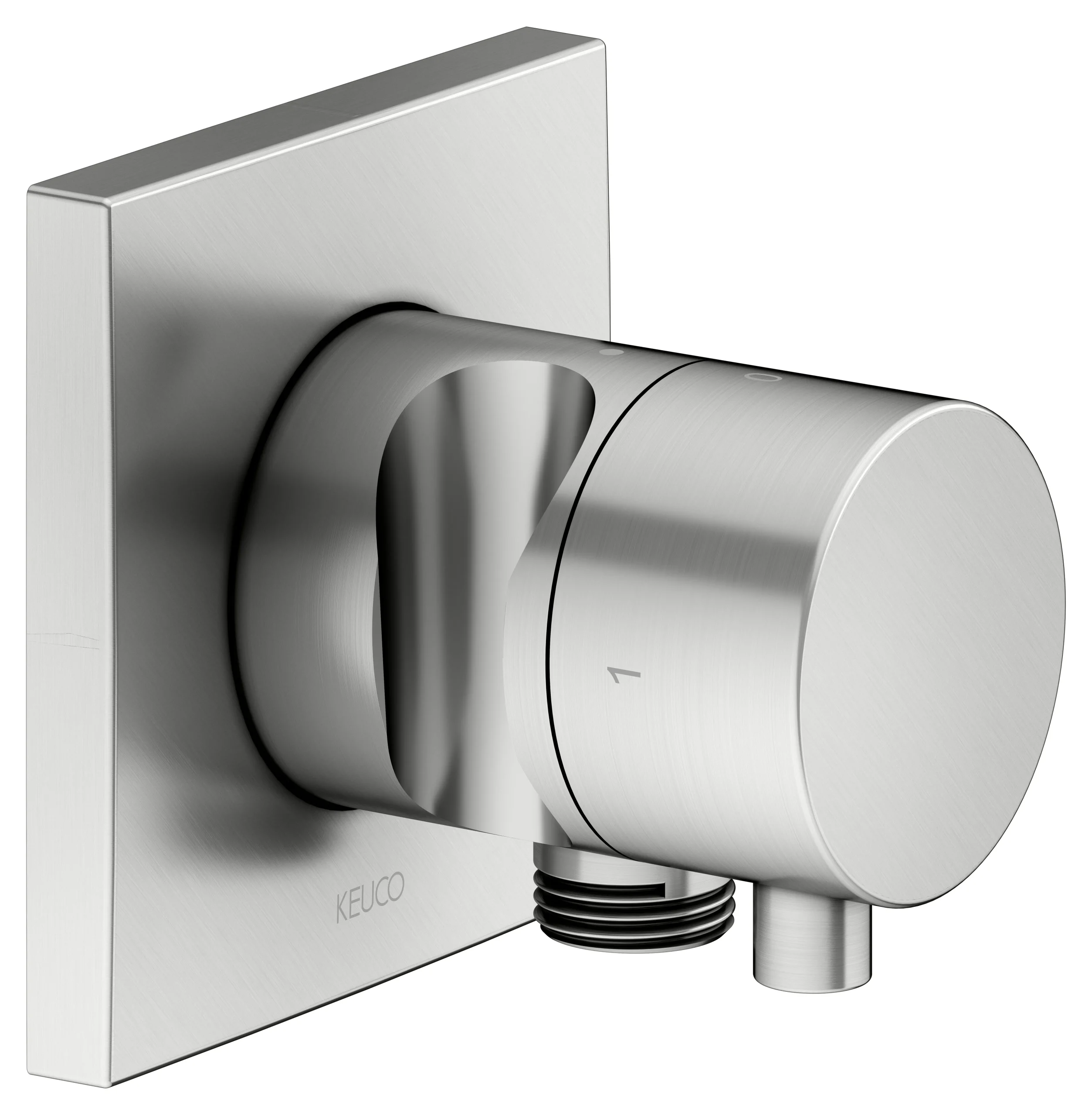 IXMO 2-Wege Ab- u. Umstellventil UP IXMO Comfort, eckig Edelstahl-fini