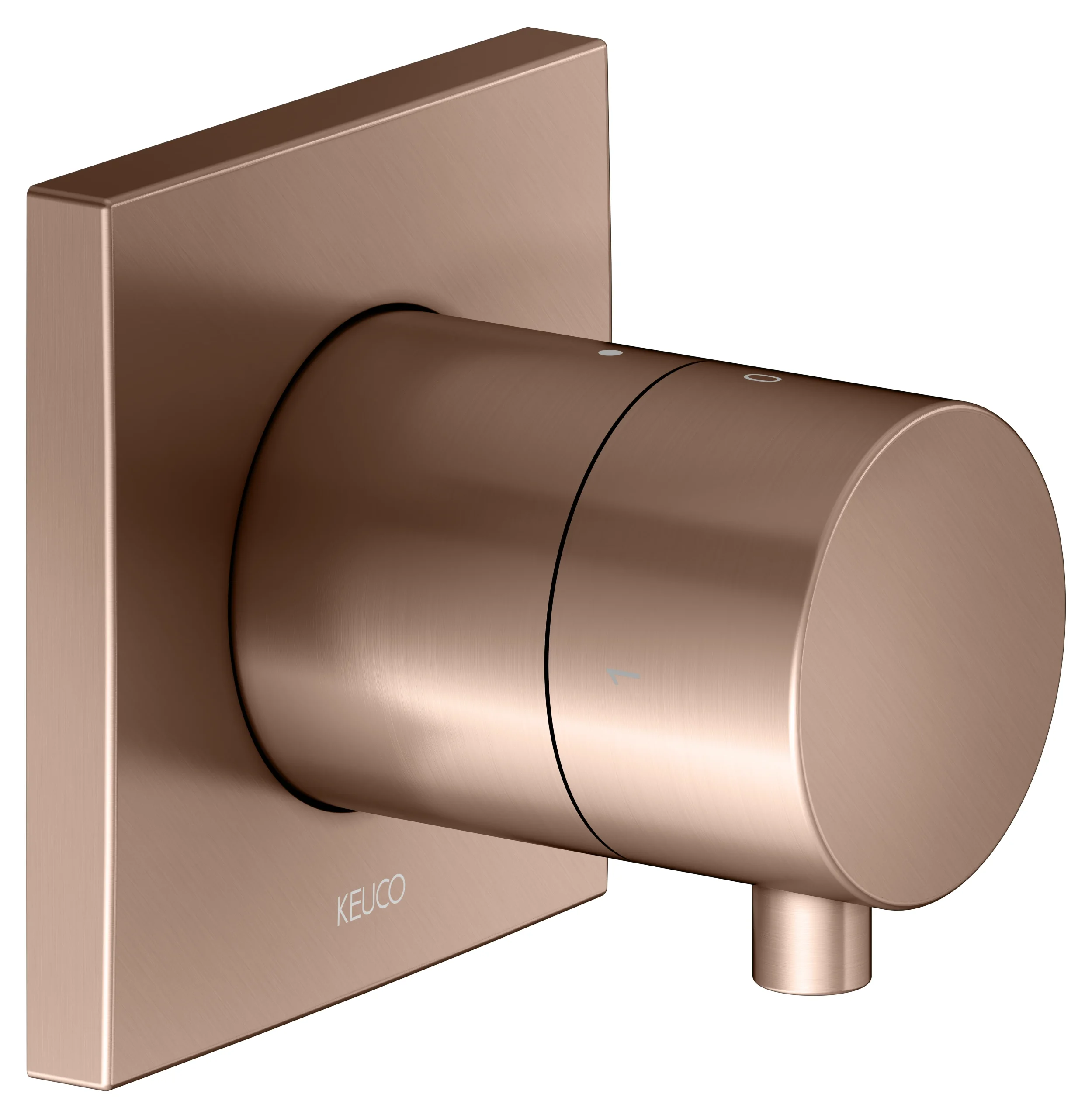 IXMO 2-Wege Ab- u. Umstellventil UP Rotgold gebürstet