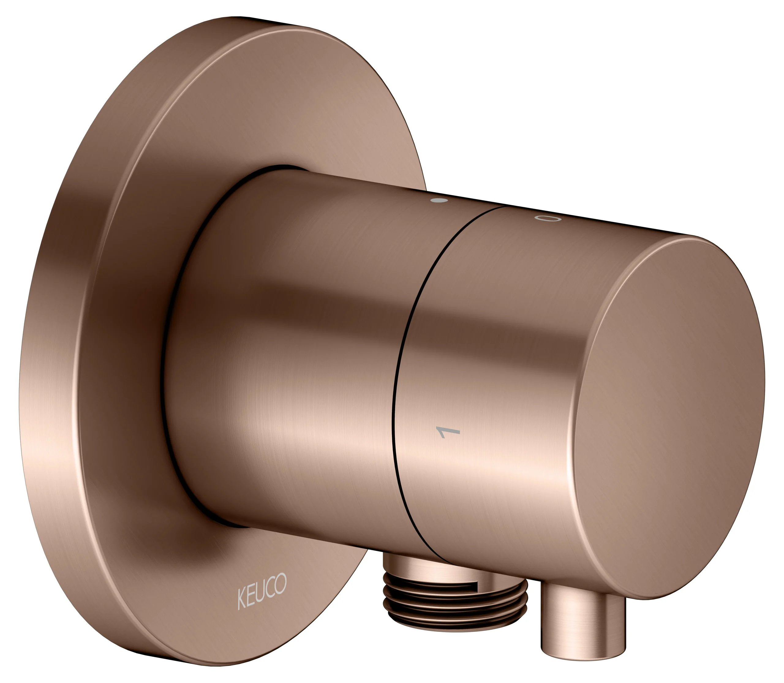 IXMO 2-Wege Ab- u. Umstellventil UP IXMO Comfort, rund Rotgold geb.