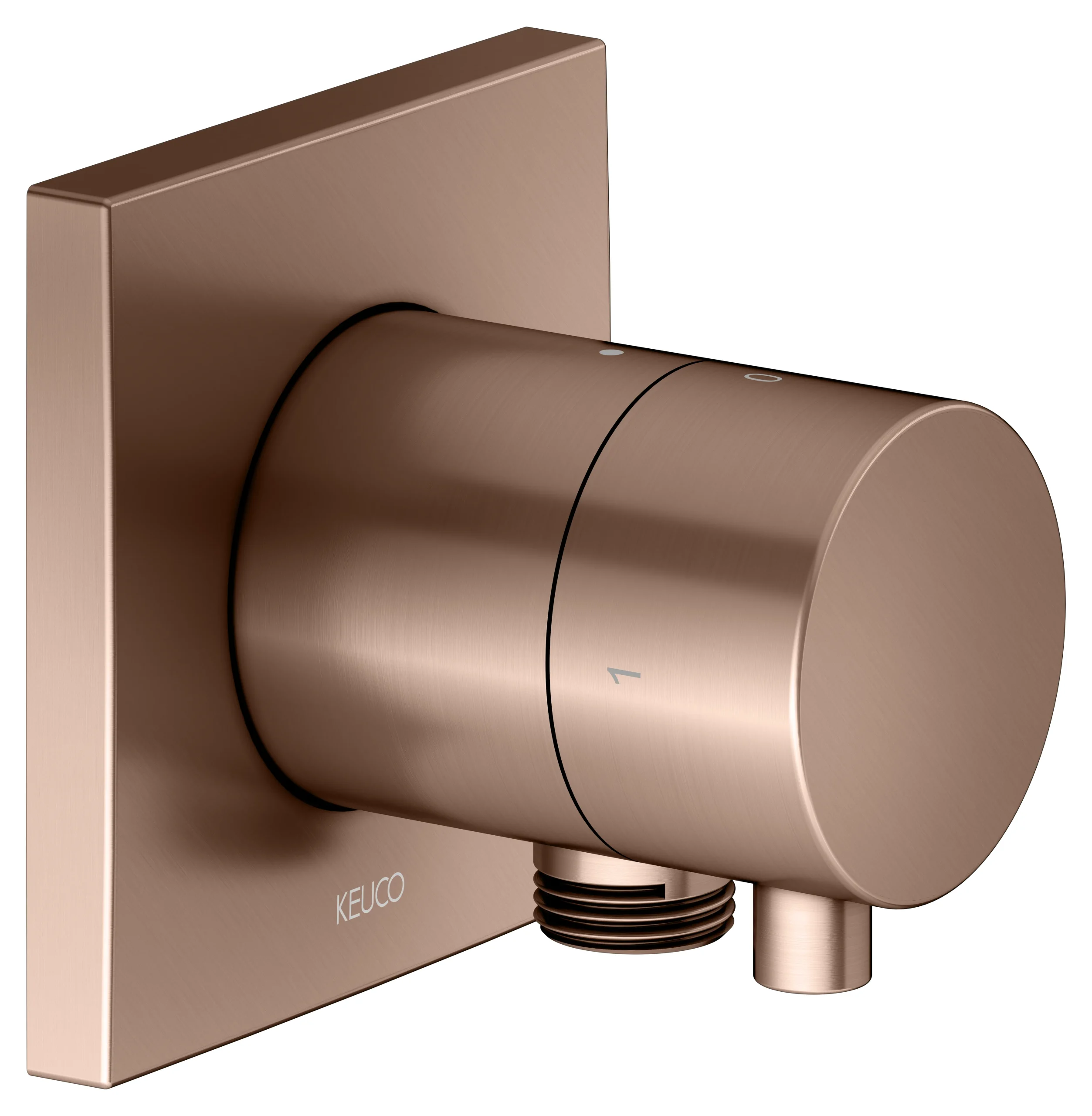 IXMO 2-Wege Ab- u. Umstellventil UP IXMO Comfort, eckig Rotgold geb.