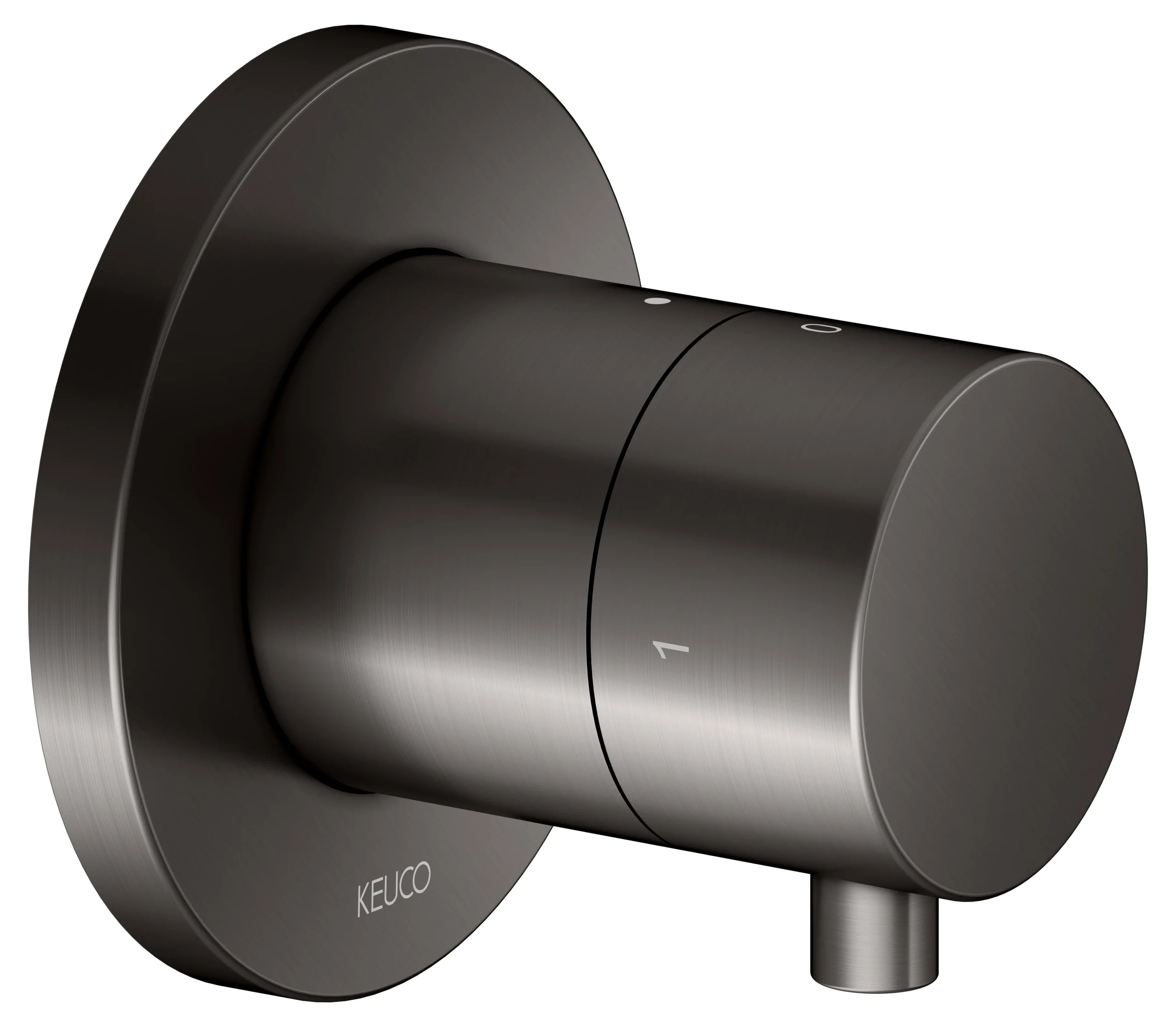 IXMO 2-Wege Ab- u. Umstellventil UP Titanschwarz geb.