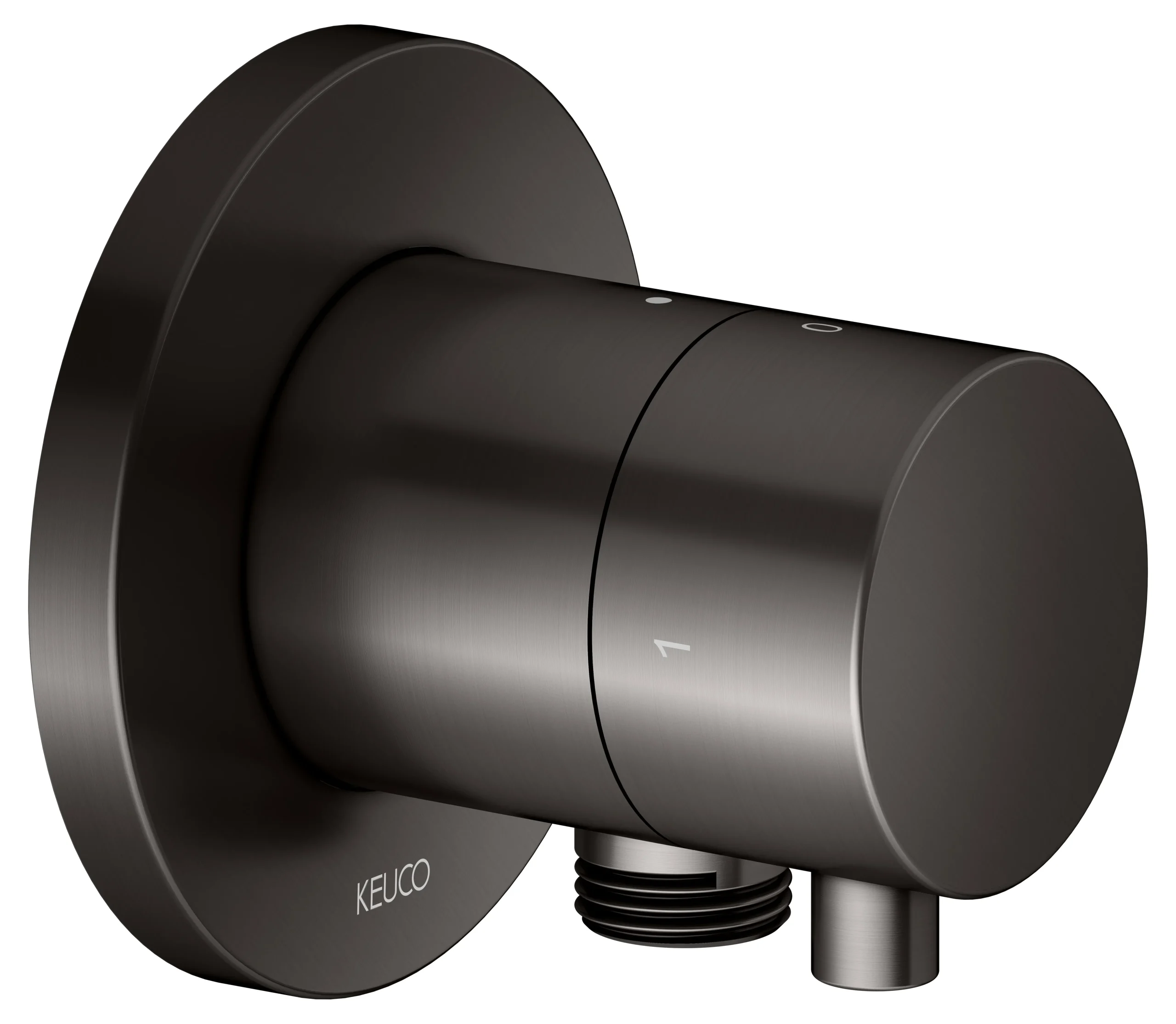 IXMO 2-Wege Ab- u. Umstellventil UP IXMO Comfort, rund Titanschwarz geb.