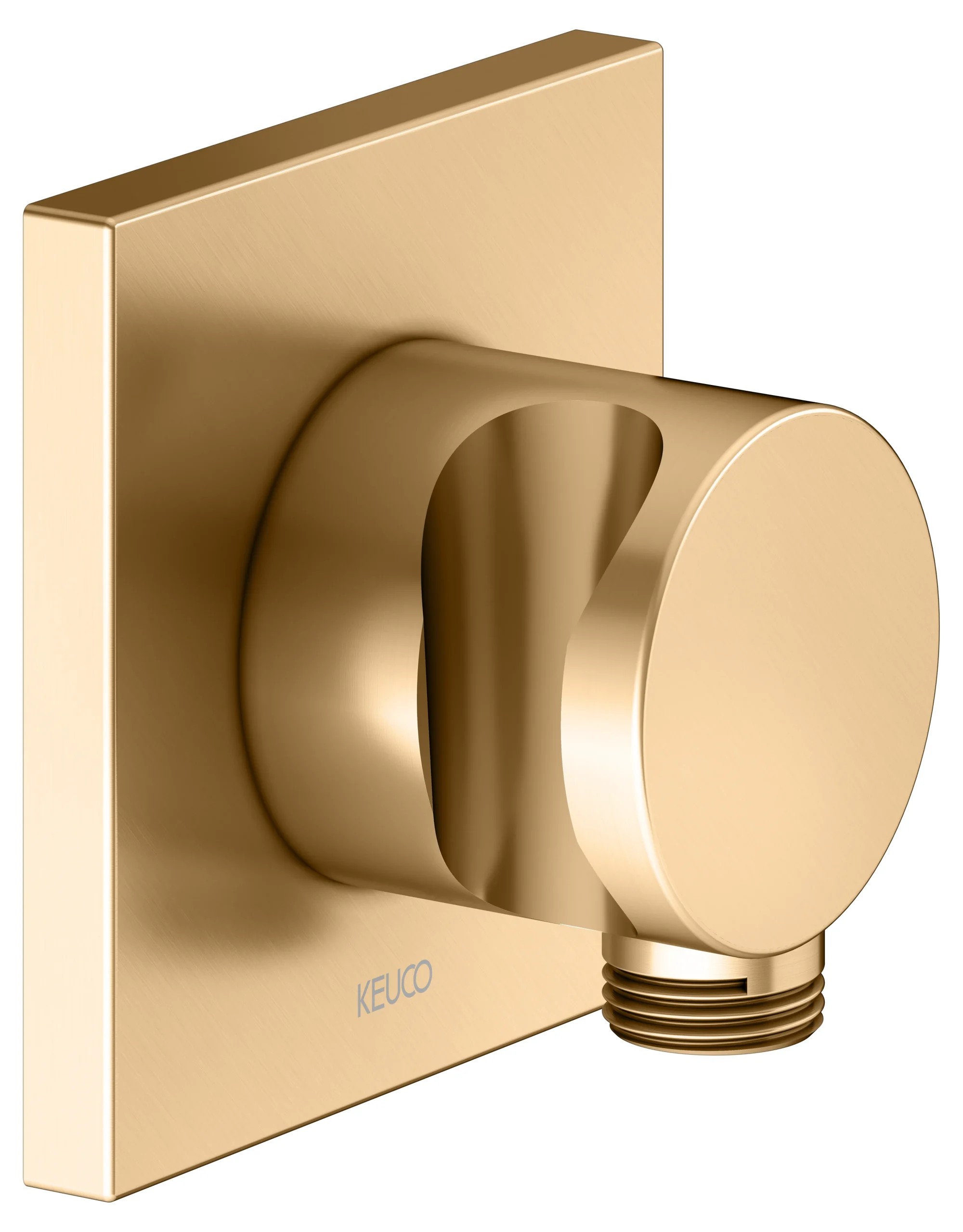 IXMO Schlauchanschluß DN15 eckig Messing gebürstet