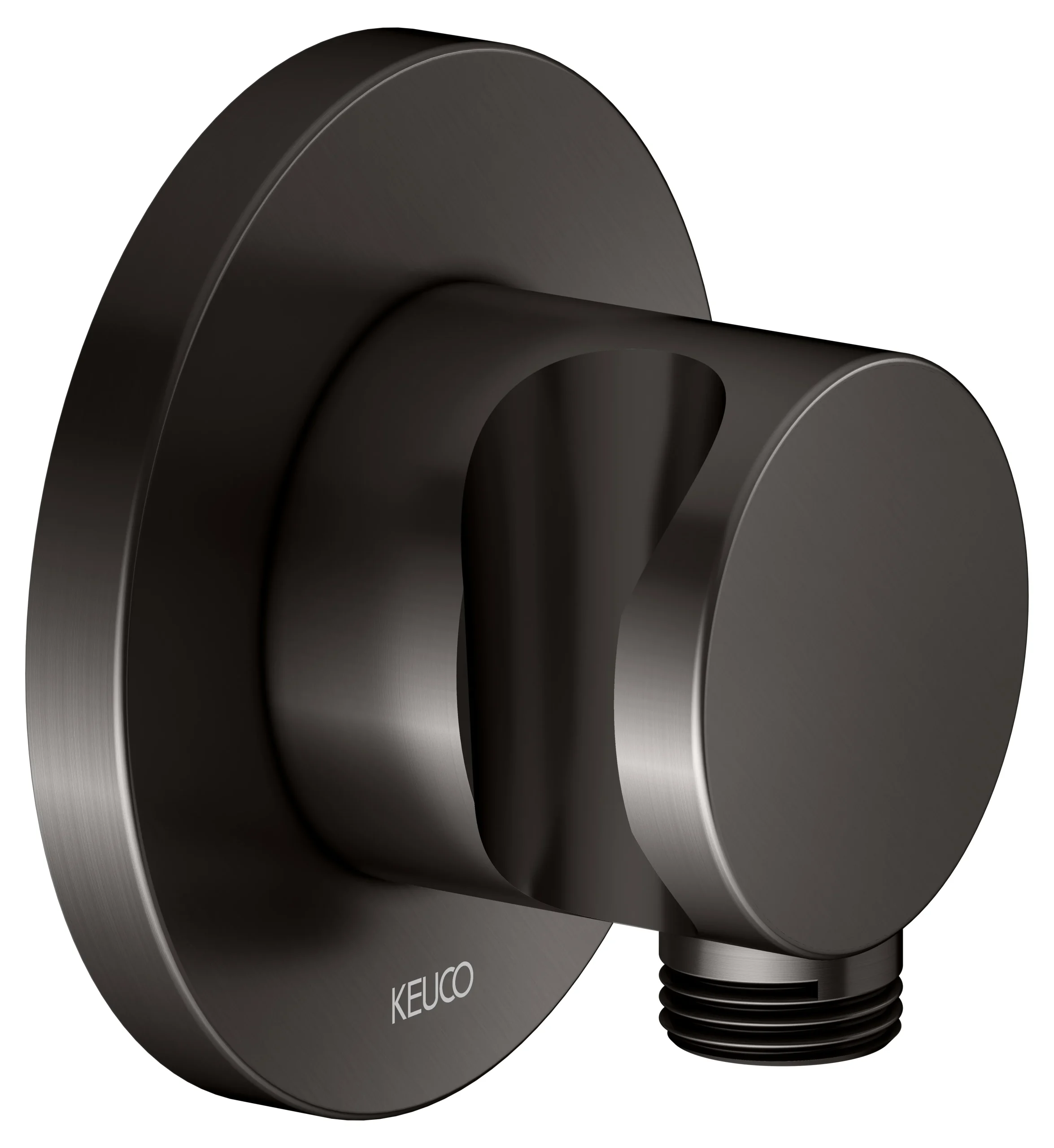 IXMO Schlauchanschluß DN15 rund Titanschwarz gebürstet