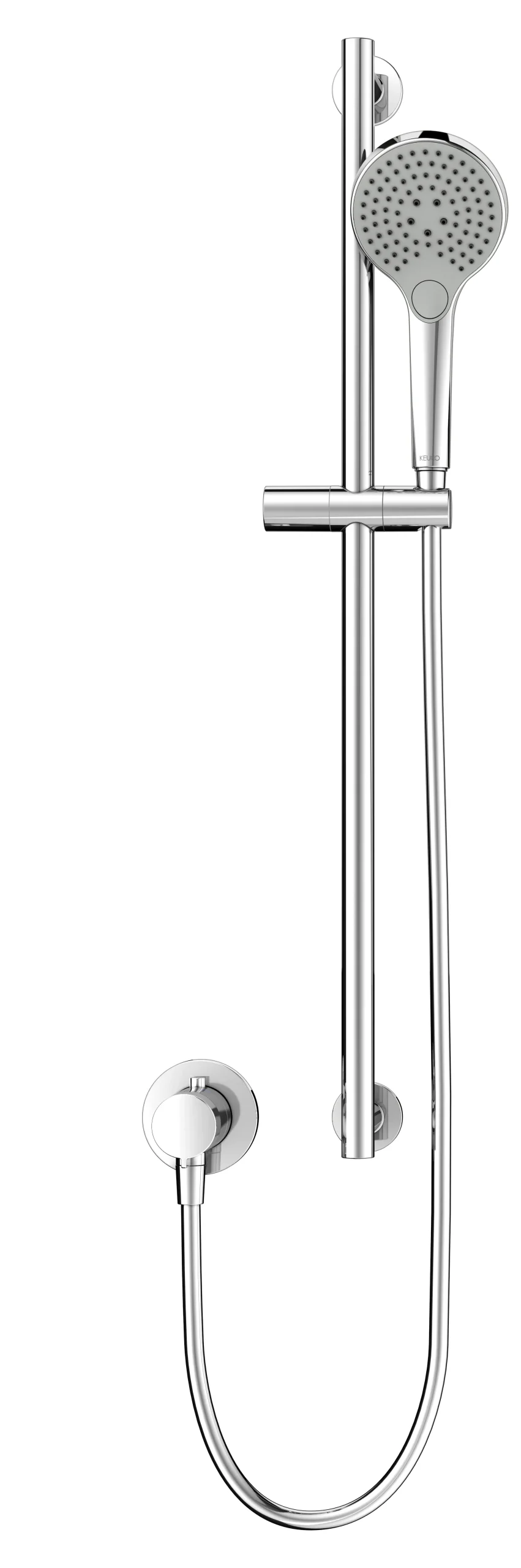 IXMO Sets IXMO_solo Brause-Set 15 Thermostat-Brausemischer, rund mit Brausestange verchromt