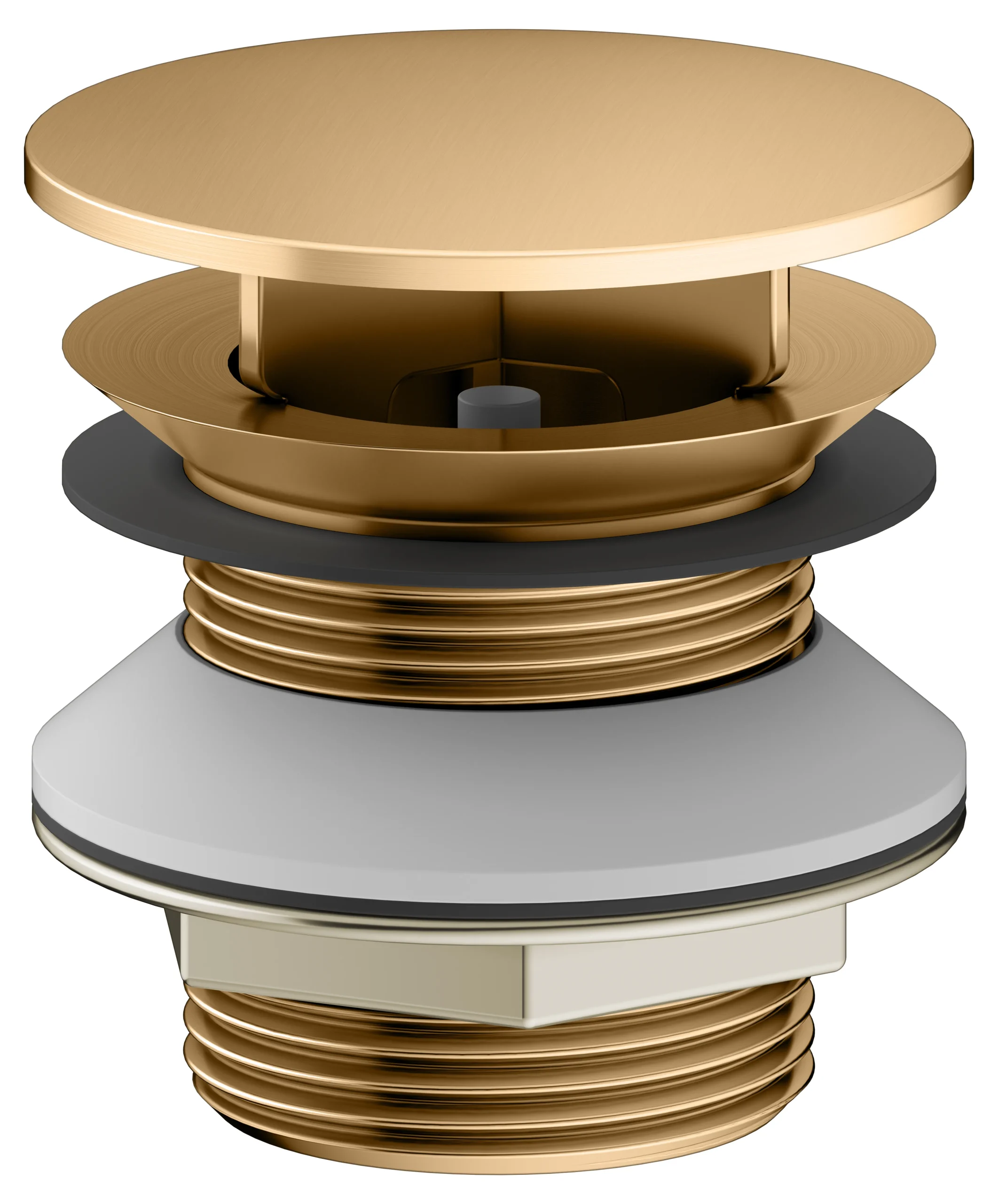Armaturenzubehör Schaftventil G 1 1/4 Messing gebürstet