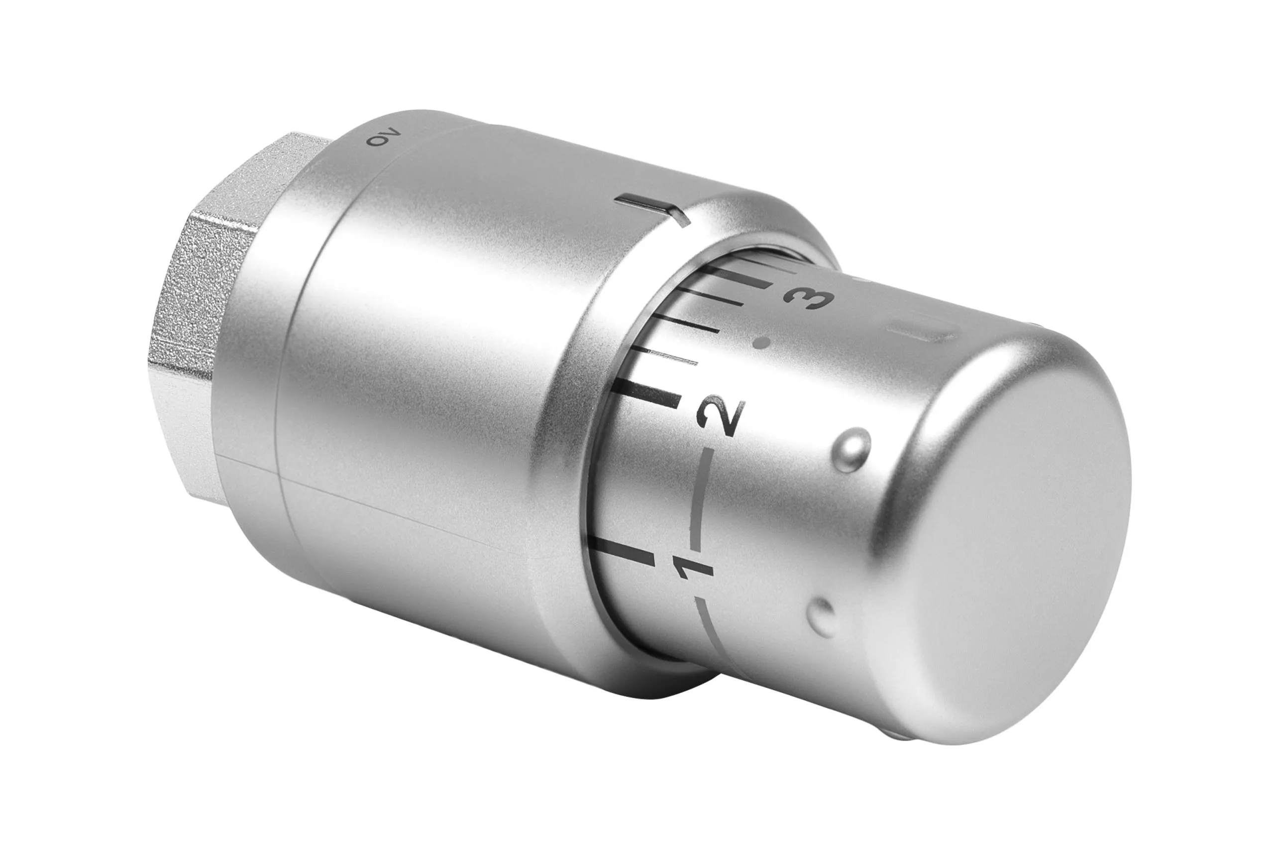 Kermi Thermostatkopf in Edelstahl look