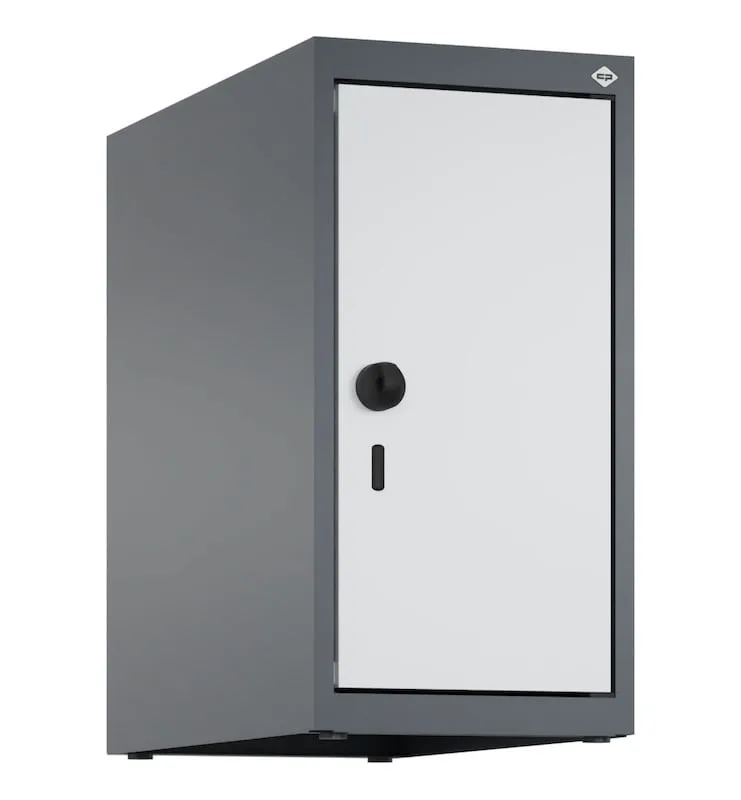 C+P Aufsatzschrank Classic PLUS  | 1 Abteil | HxBxT 50x25x50cm | Sicherheits-Drehriegel | Stahl | Anthrazitgrau/Lichtgrau