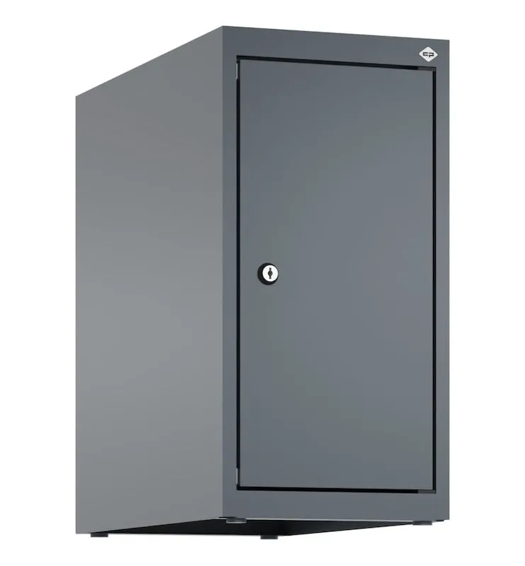 C+P Aufsatzschrank Classic PLUS  | 1 Abteil | HxBxT 50x25x50cm | Zylinderschloss | Stahl | Anthrazitgrau/Anthrazitgrau