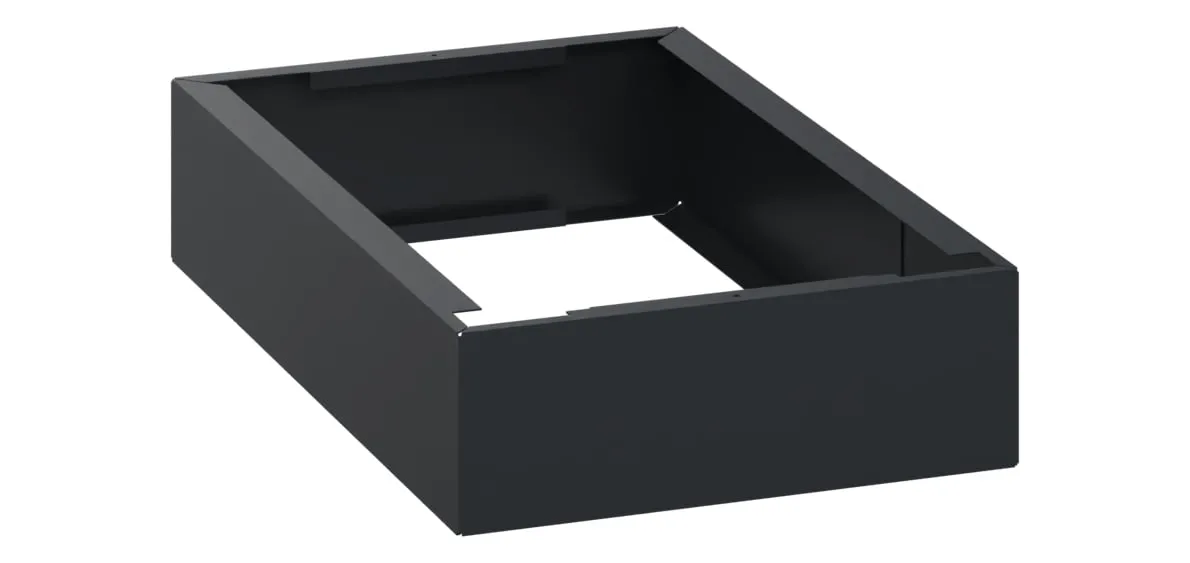 Unterbauten mit Sockel für C+P Spinde Classic PLUS | HxBxT 10x30x50cm | Stahl | Schwarzgrau